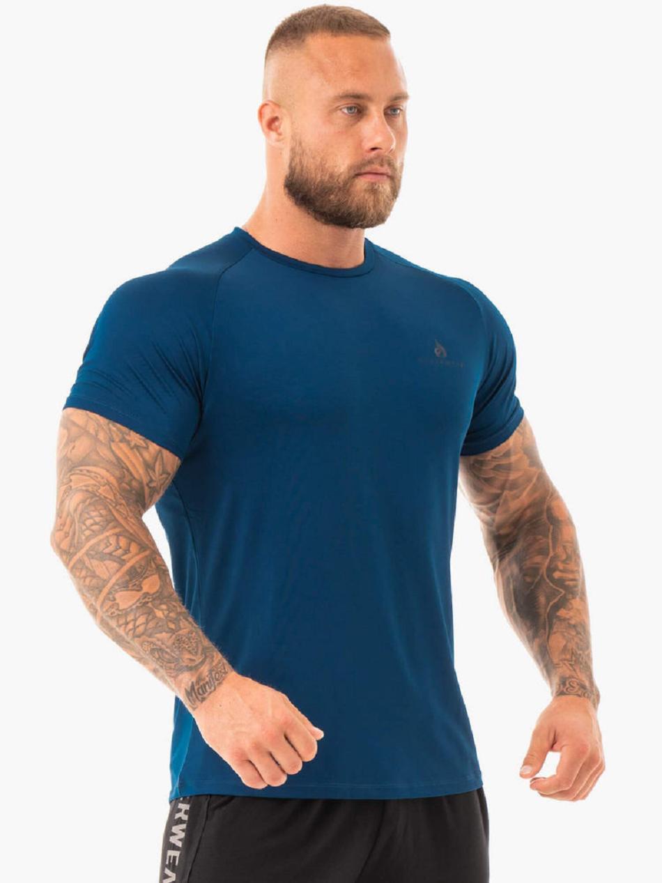 Navy Men's Ryderwear Breeze T-Shirt Top | 87JS30531