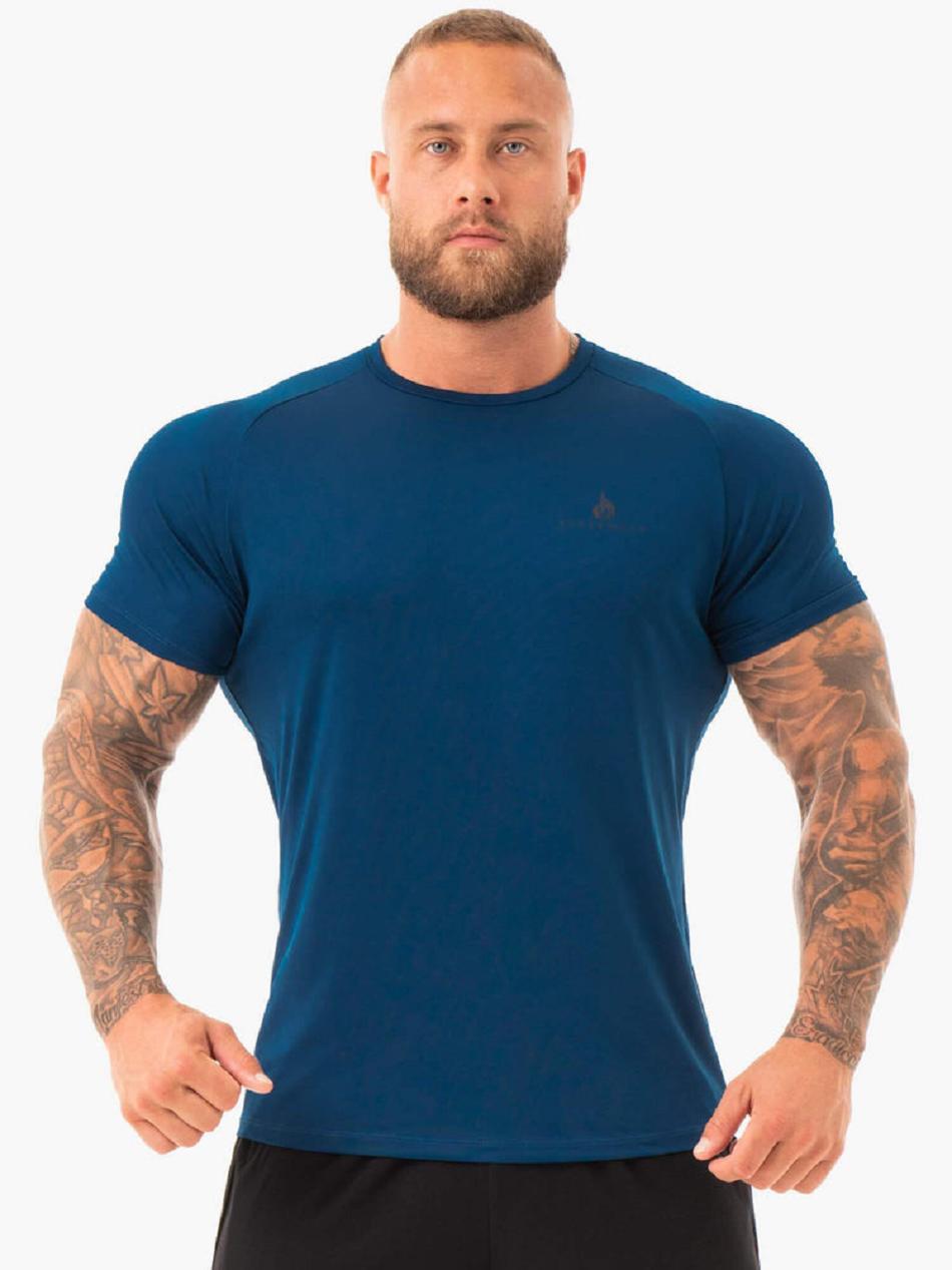 Navy Men\'s Ryderwear Breeze T-Shirt Top | 87JS30531