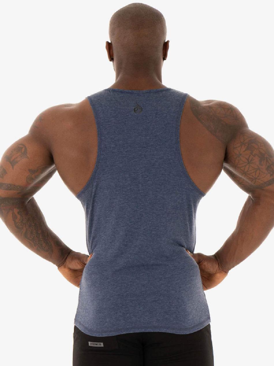 Navy Men's Ryderwear Focus Baller Tank Top | 87YH41055