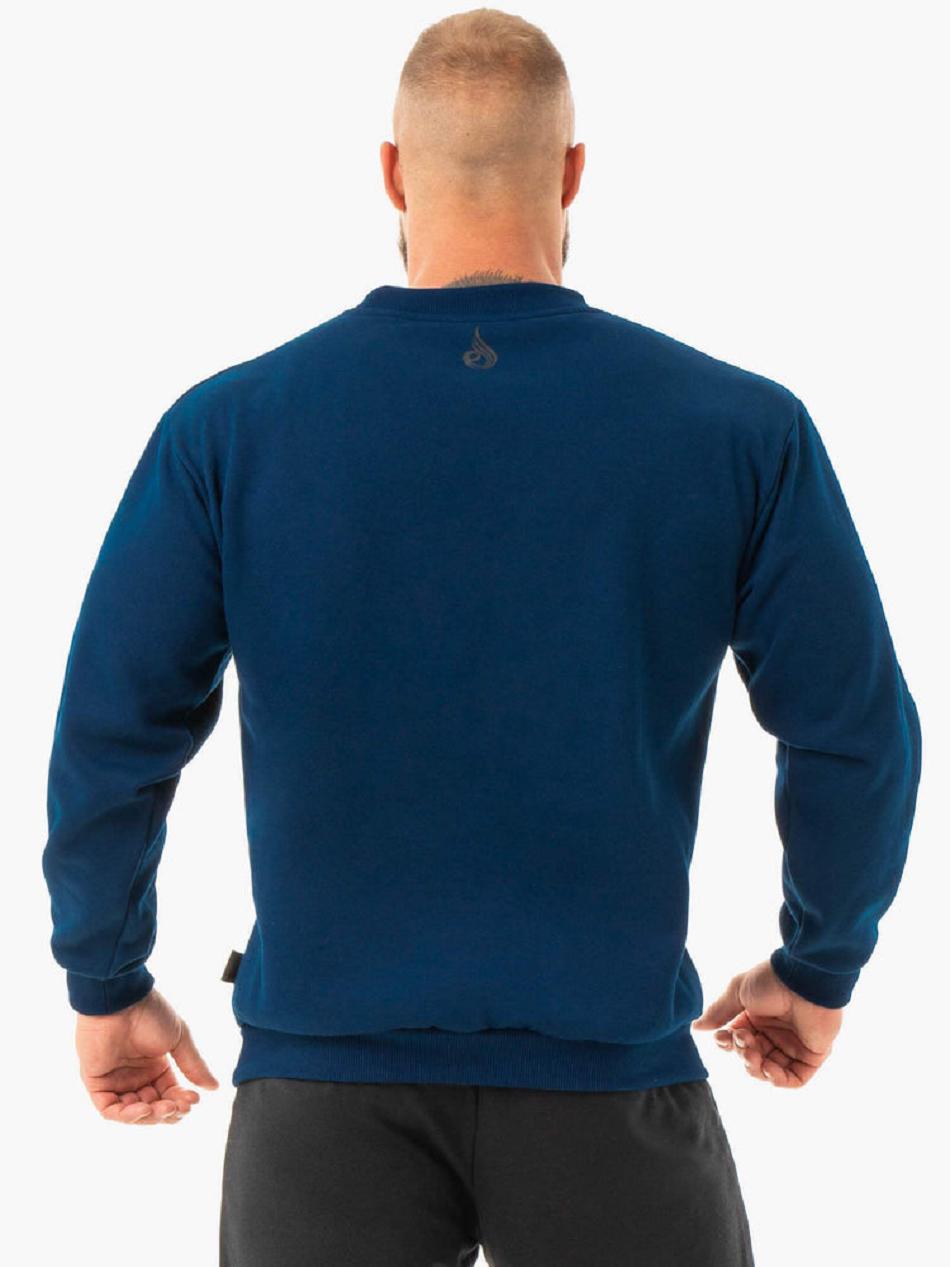 Navy Men's Ryderwear Force Pullover Sweaters | 141T40727