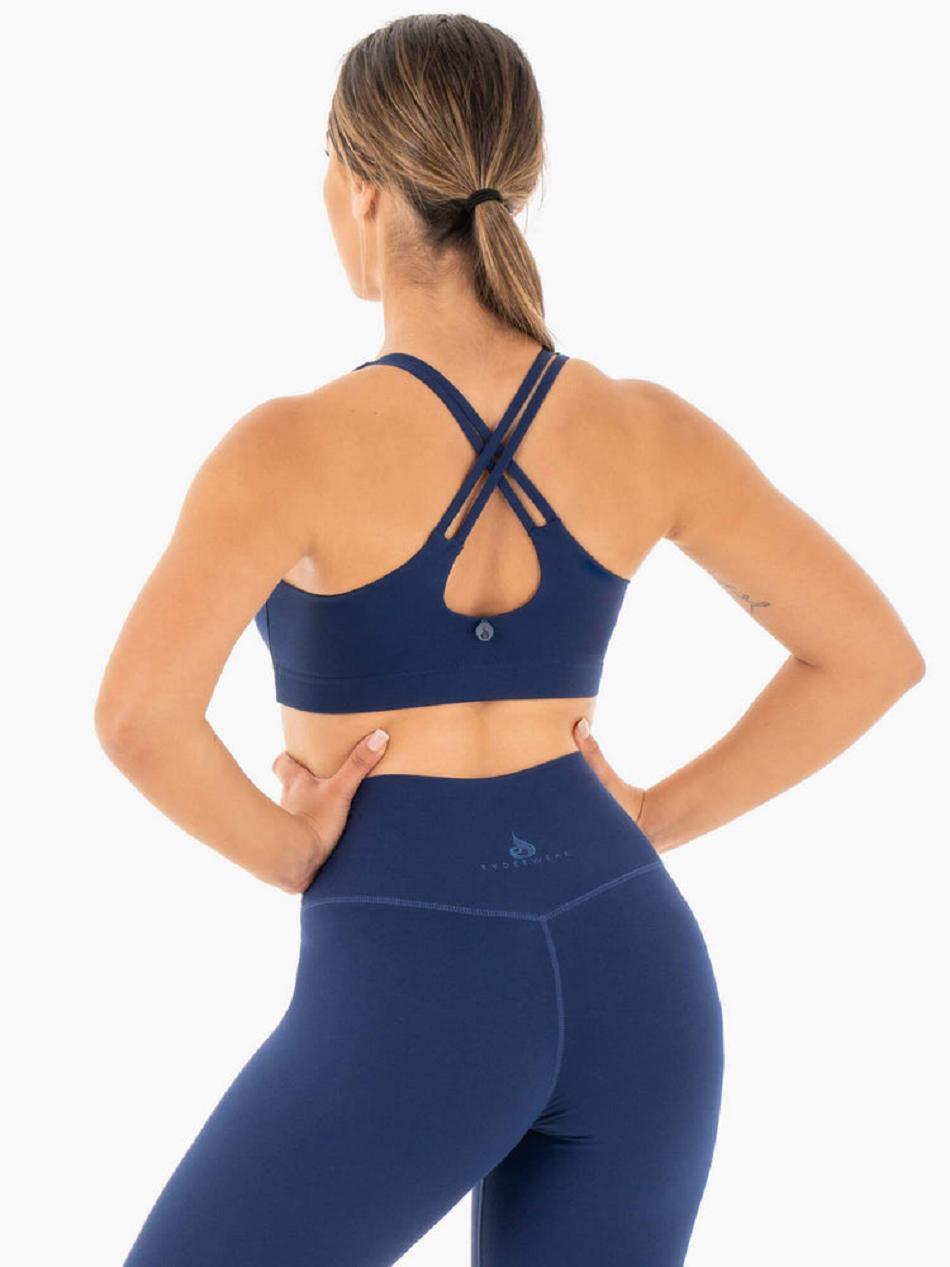 Navy Women's Ryderwear Motion Sports Bras | YGJ62611