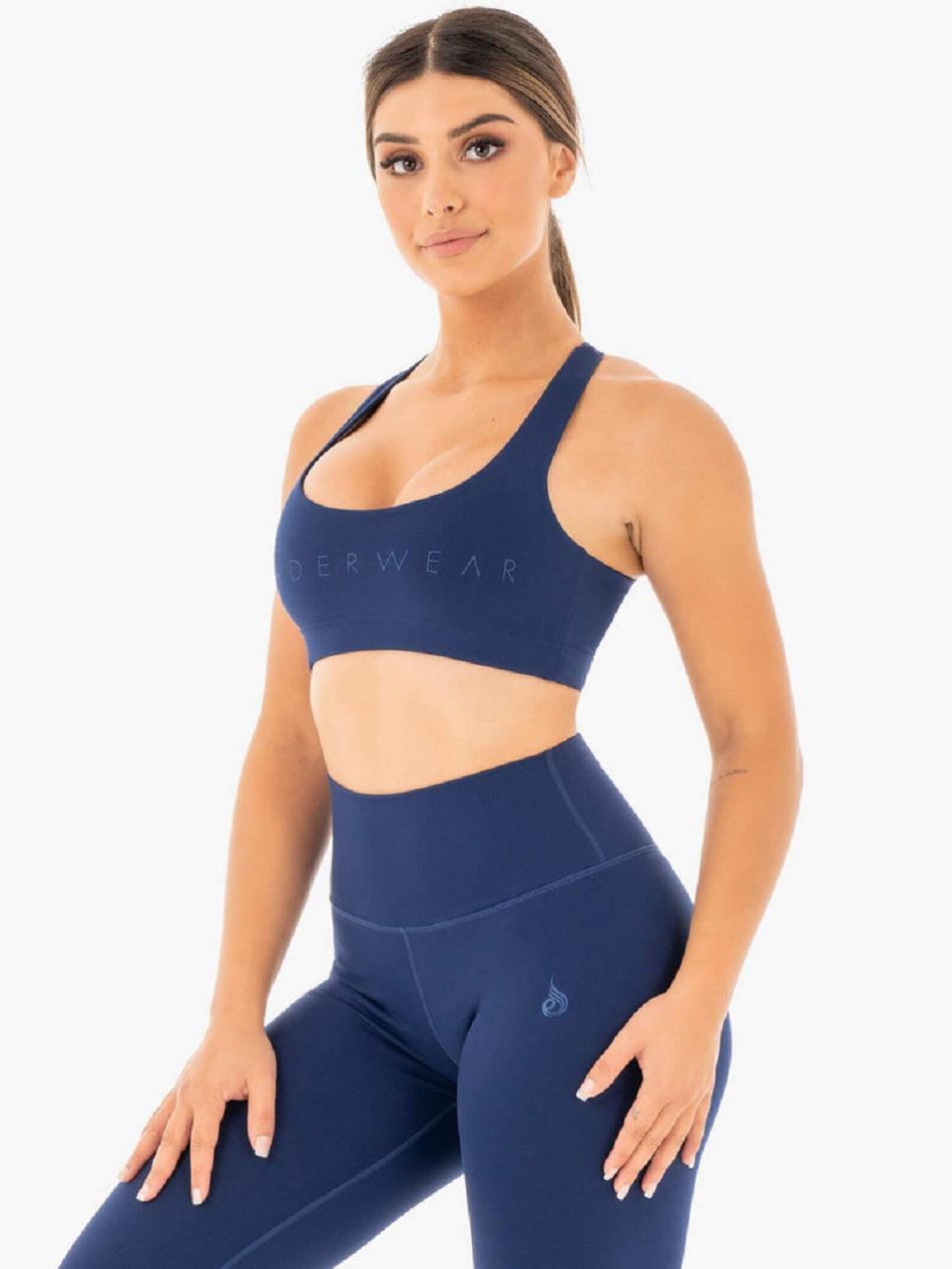 Navy Women's Ryderwear Motion Sports Bras | YGJ62611