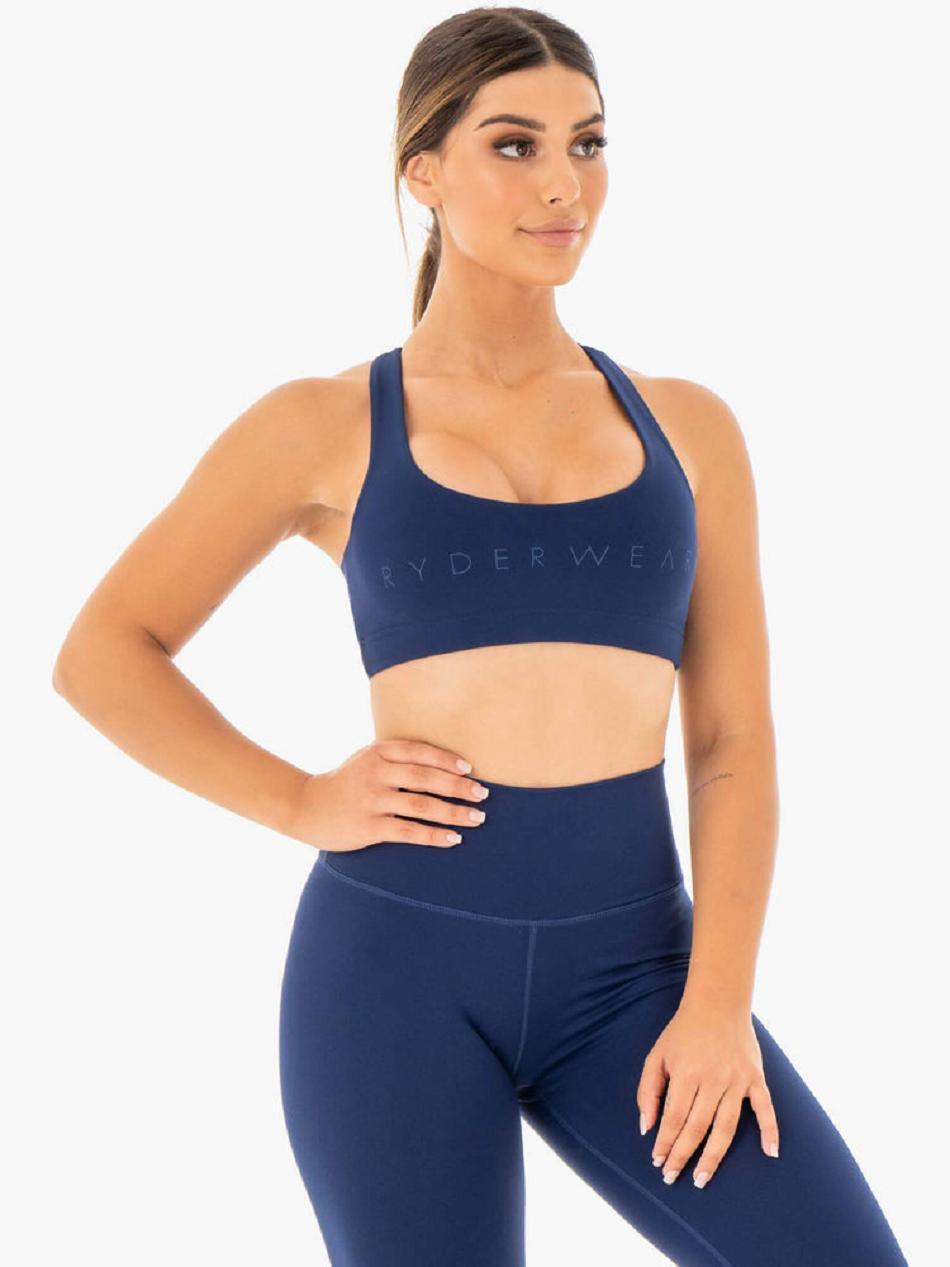 Navy Women's Ryderwear Motion Sports Bras | YGJ62611