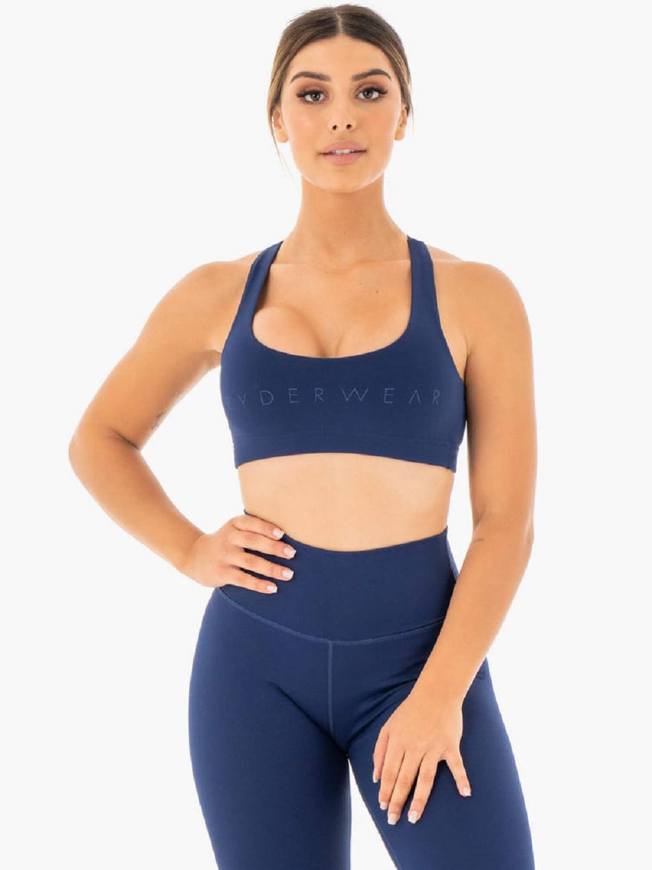 Navy Women\'s Ryderwear Motion Sports Bras | YGJ62611