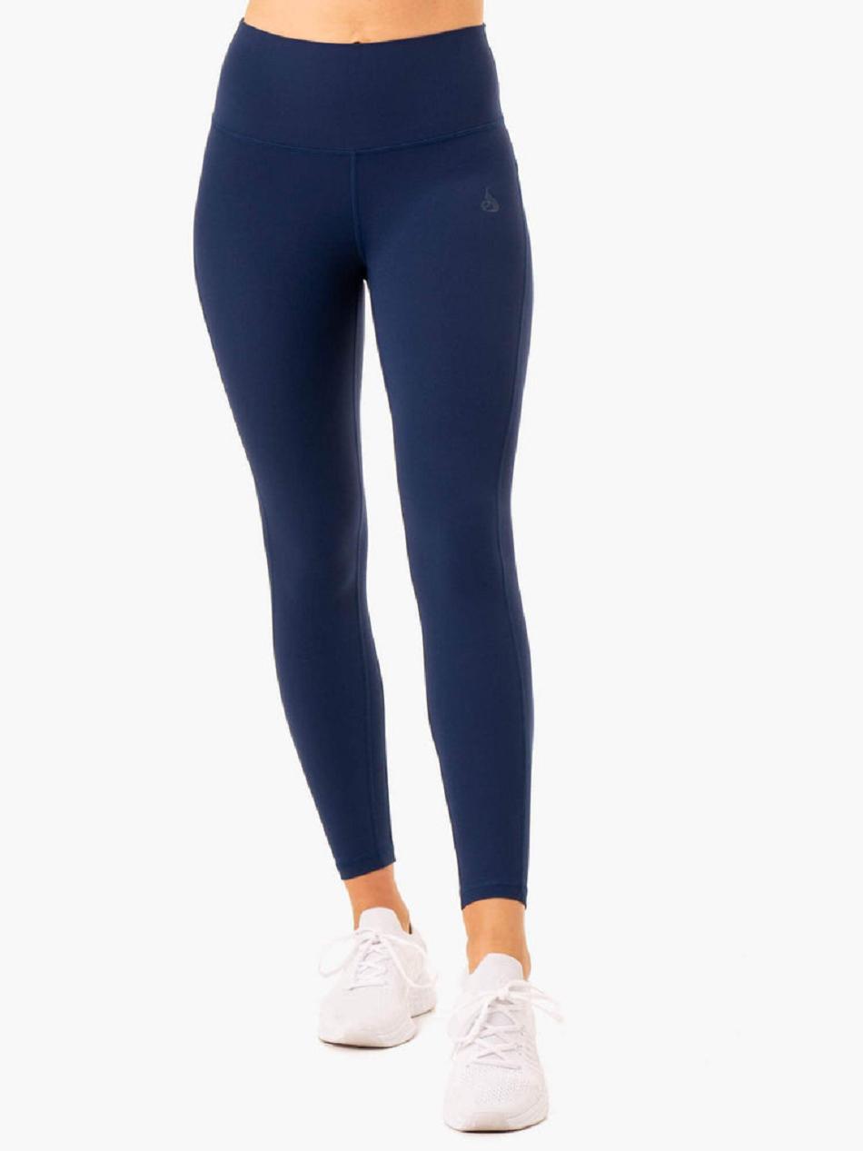 Navy Women's Ryderwear NKD Align Leggings | RFD46596