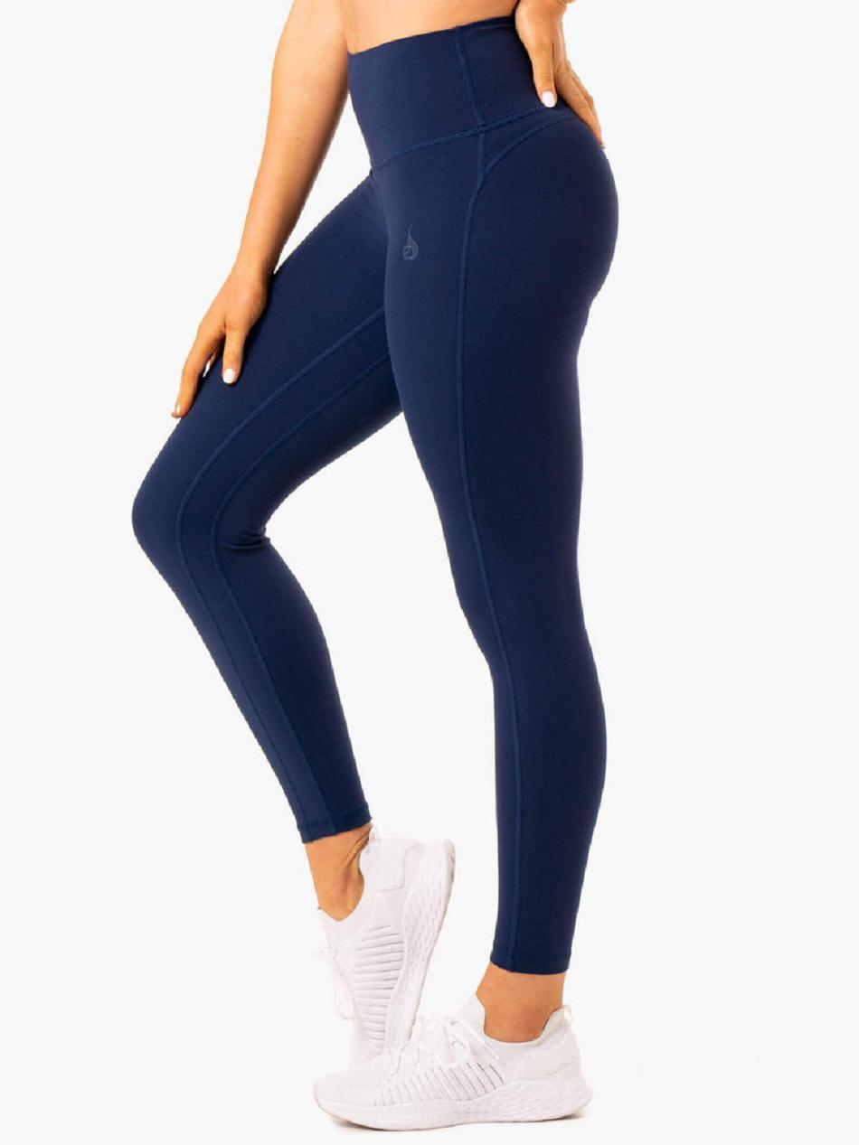 Navy Women's Ryderwear NKD Align Leggings | RFD46596