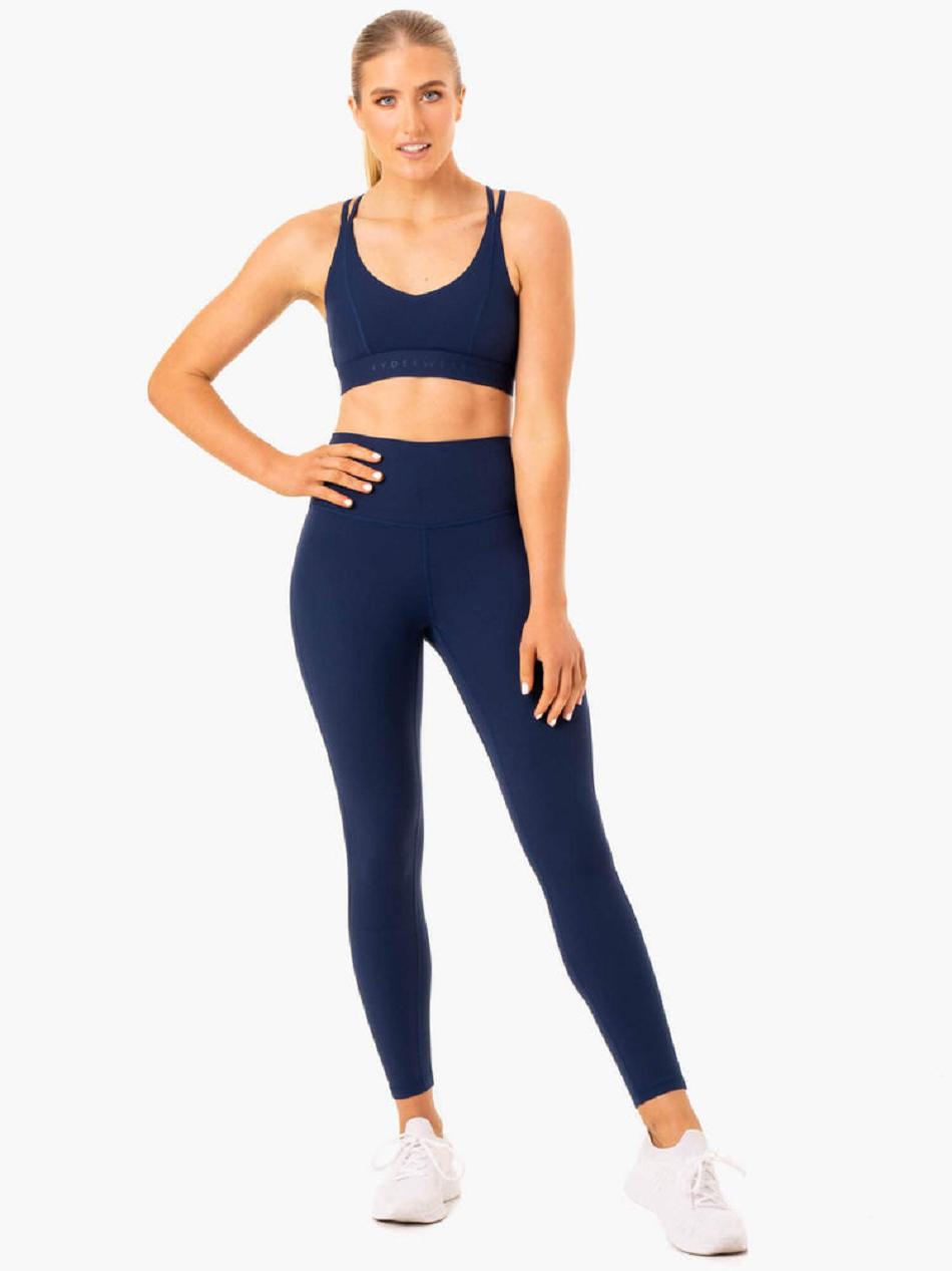 Navy Women's Ryderwear NKD Align Leggings | RFD46596