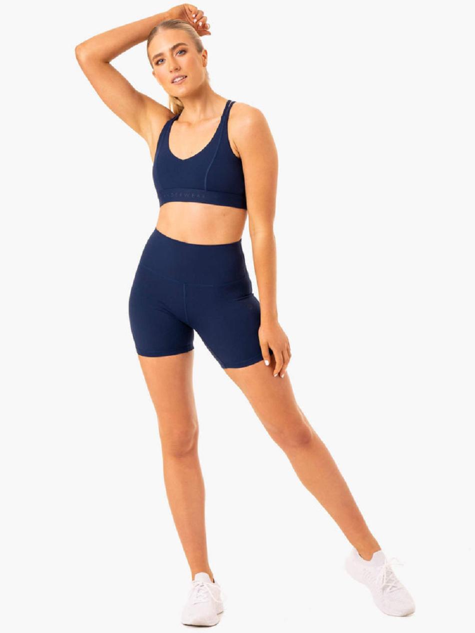 Navy Women's Ryderwear NKD Align Shorts | TNTY46183