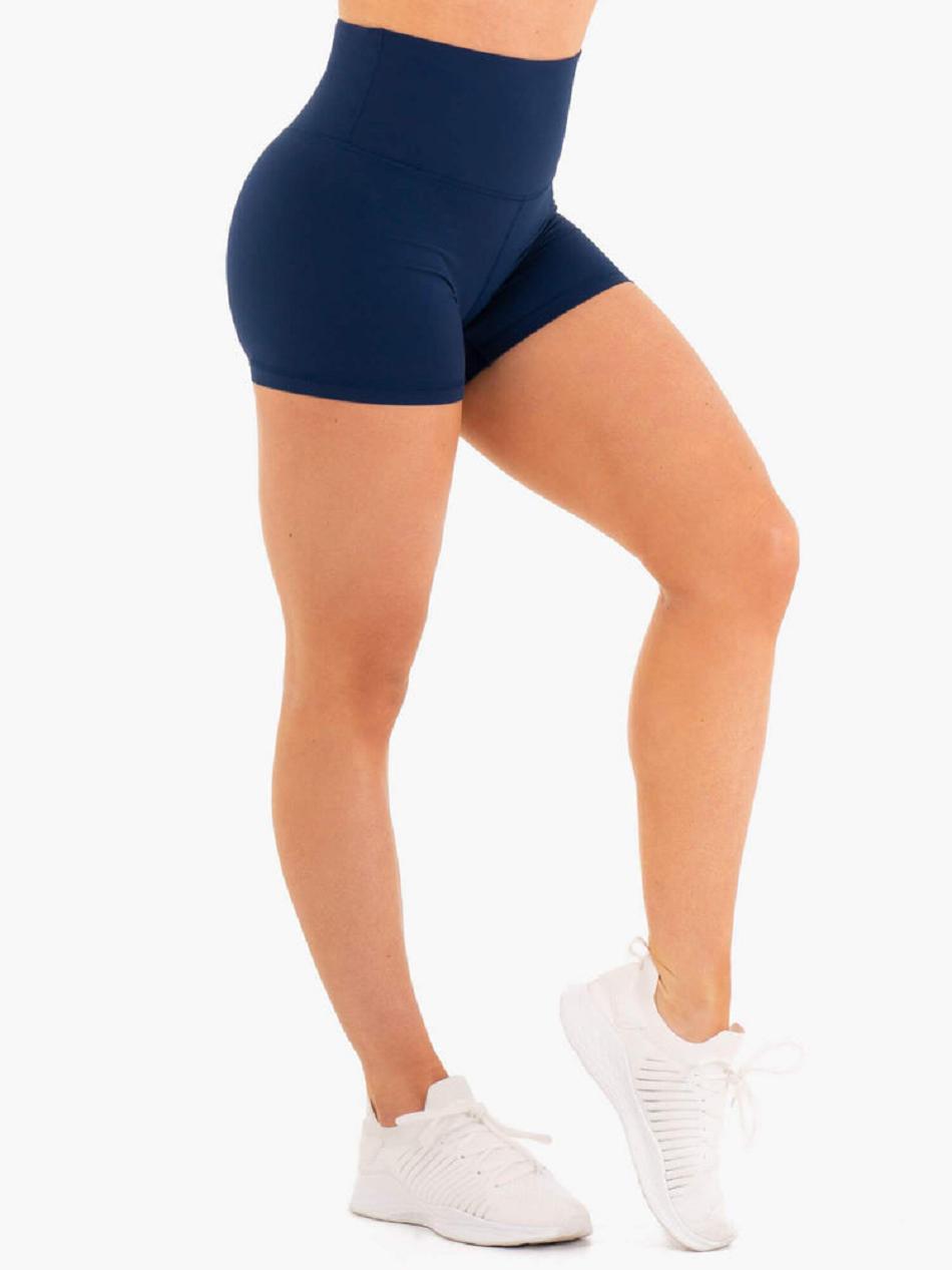 Navy Women's Ryderwear NKD High Waisted Shorts | 54SB93444