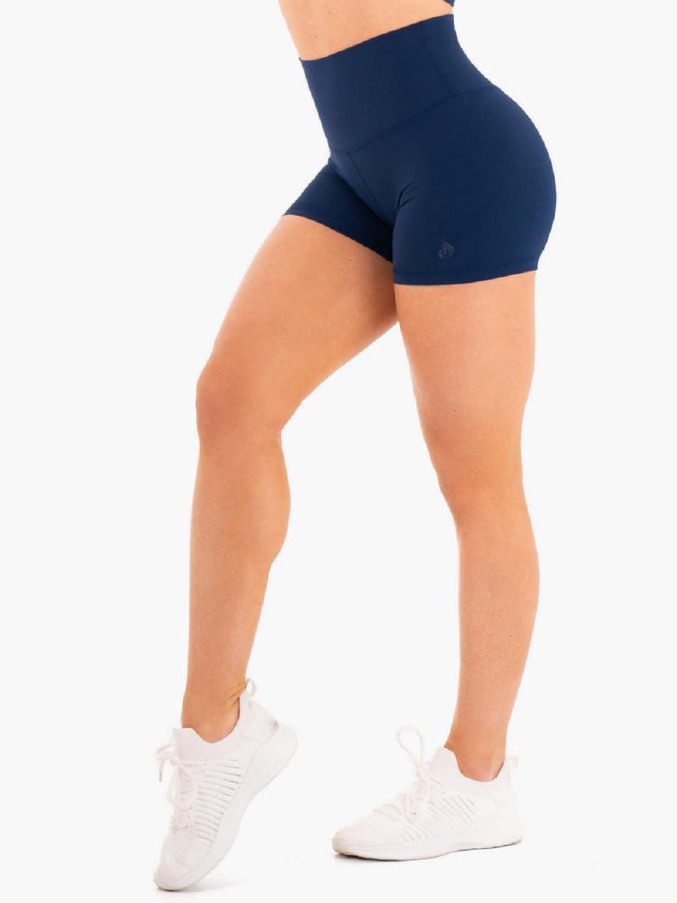 Navy Women\'s Ryderwear NKD High Waisted Shorts | 54SB93444