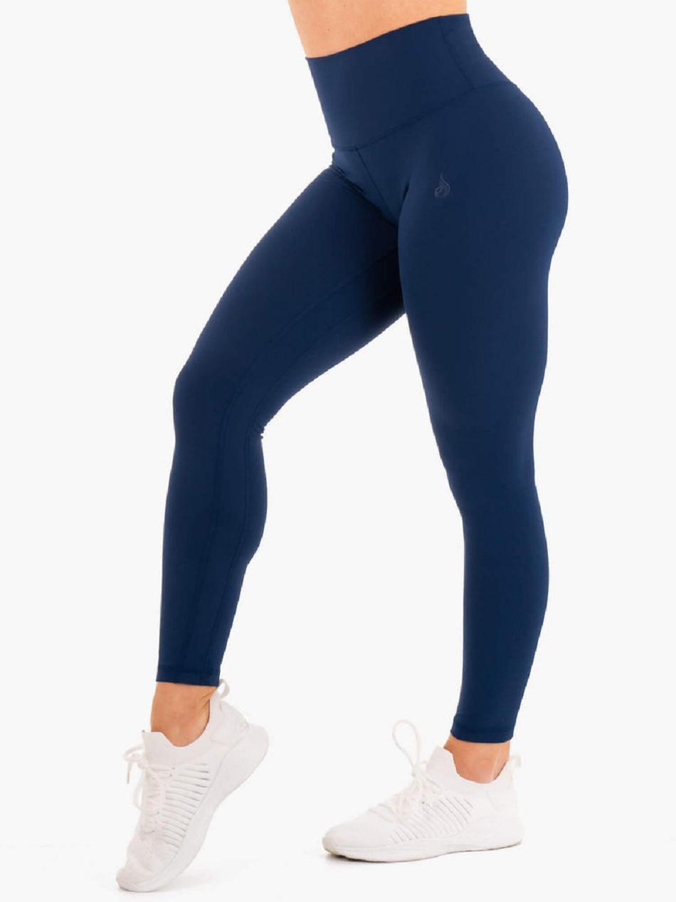 Navy Women\'s Ryderwear NKD High Waisted Leggings | FR3955936