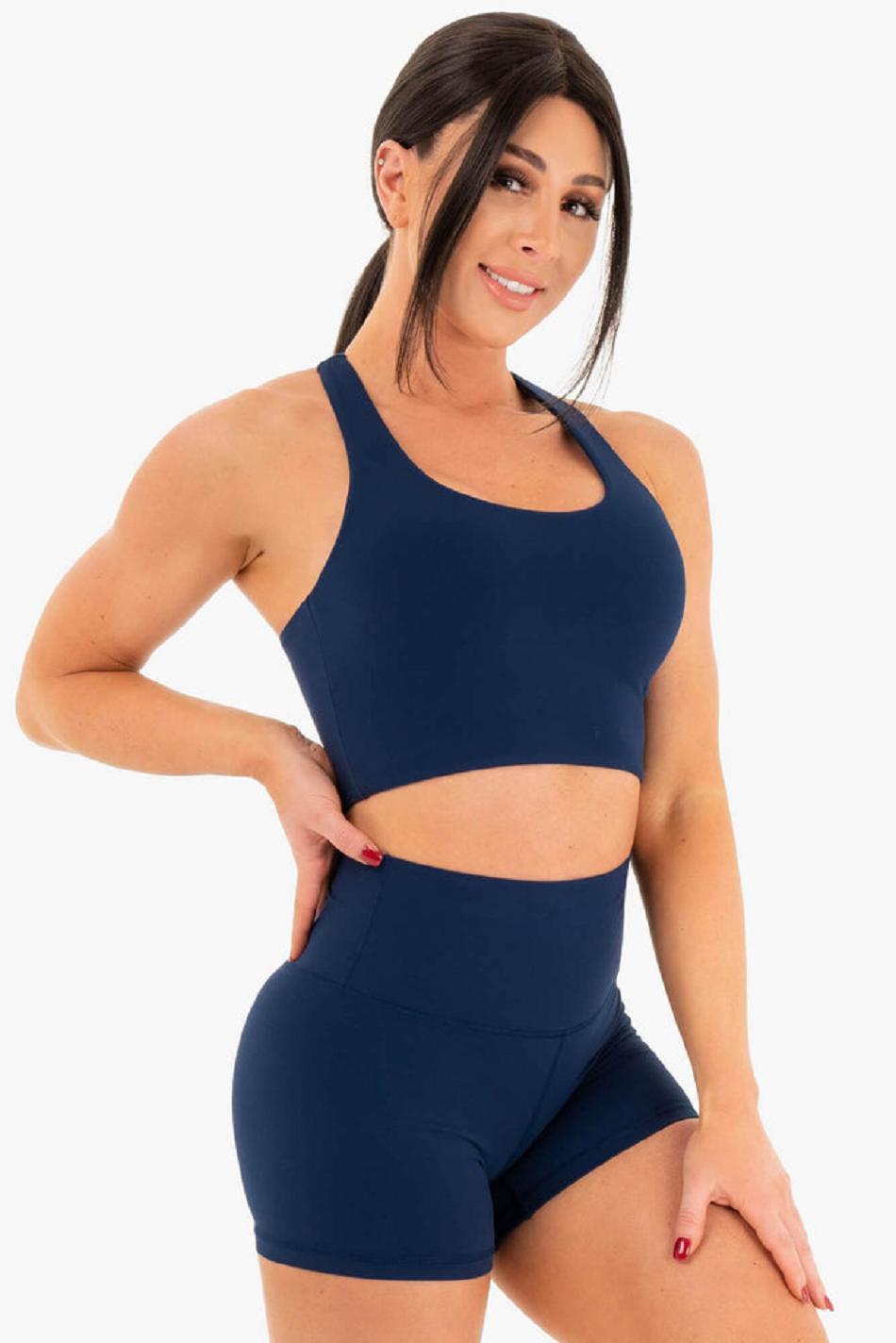 Navy Women's Ryderwear NKD Sports Bras | 62GA22704