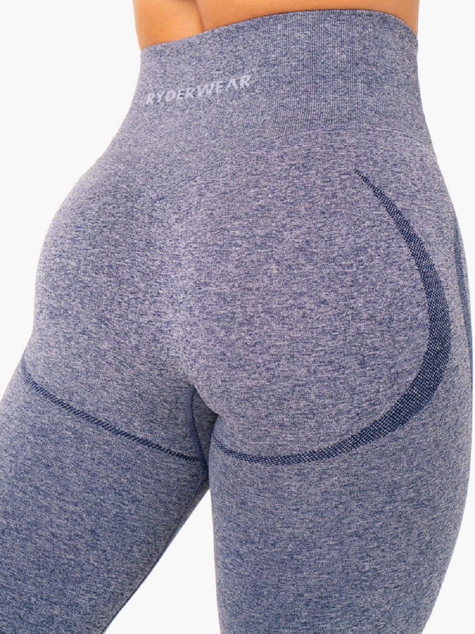 Navy Women's Ryderwear Sculpt Leggings Seamless | HR4426932