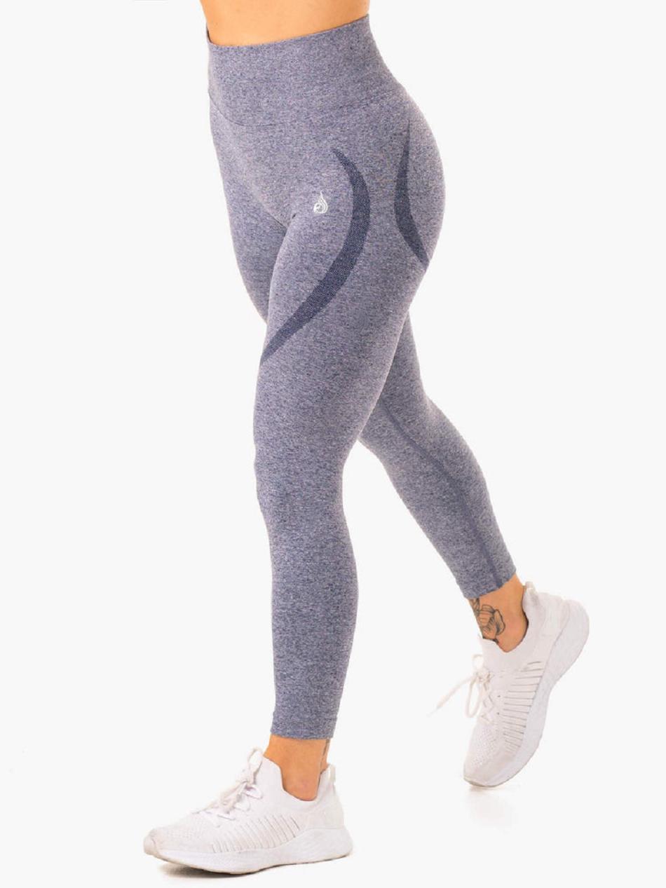 Navy Women\'s Ryderwear Sculpt Leggings Seamless | HR4426932