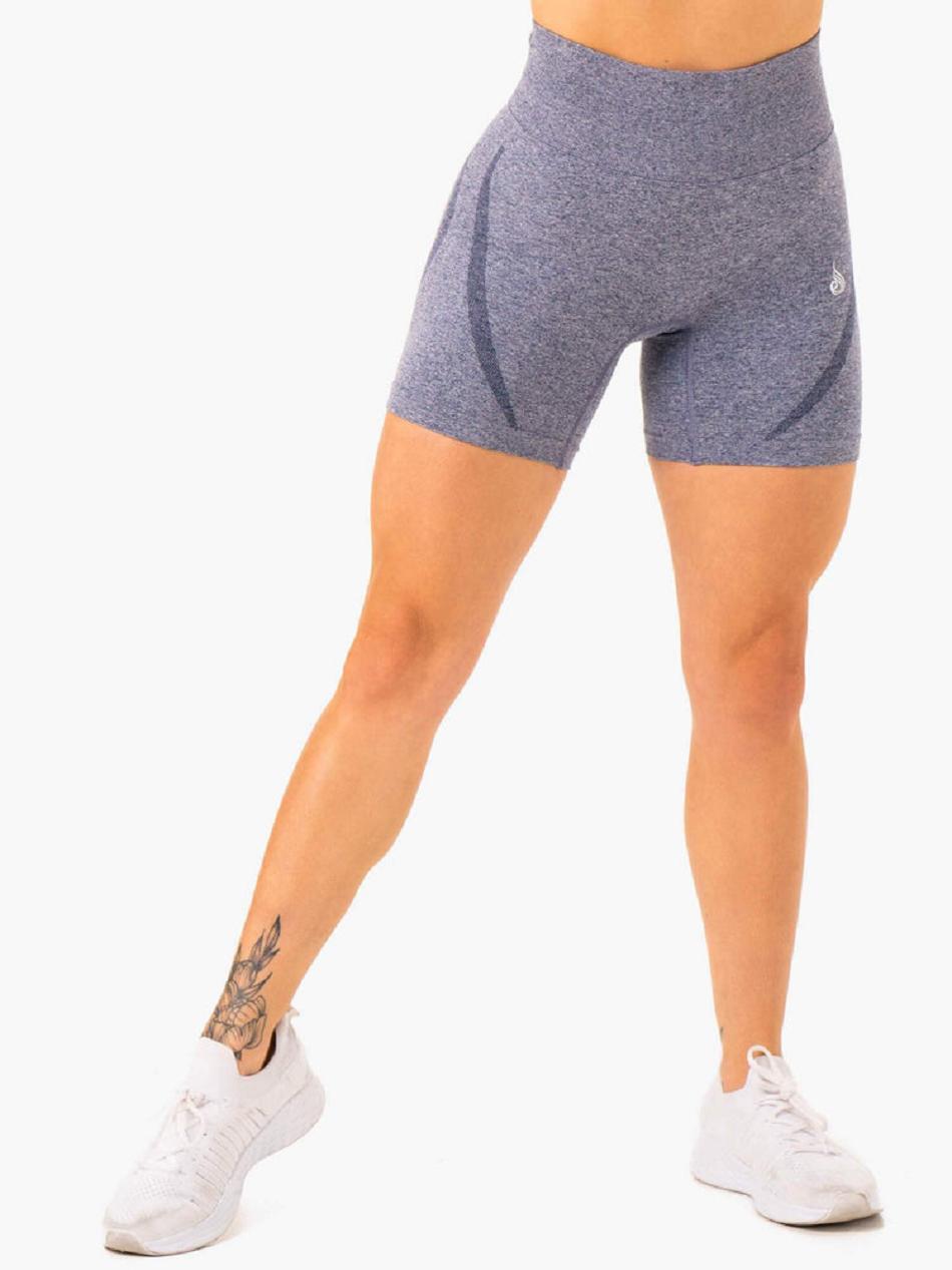 Navy Women's Ryderwear Sculpt Seamless Shorts | 50NG76221