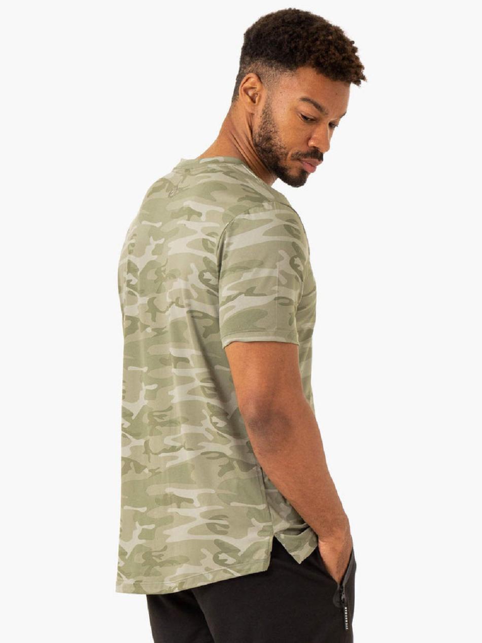 Olive / Green / Camo Men's Ryderwear Overdrive T-Shirt Top | 65Y9220567