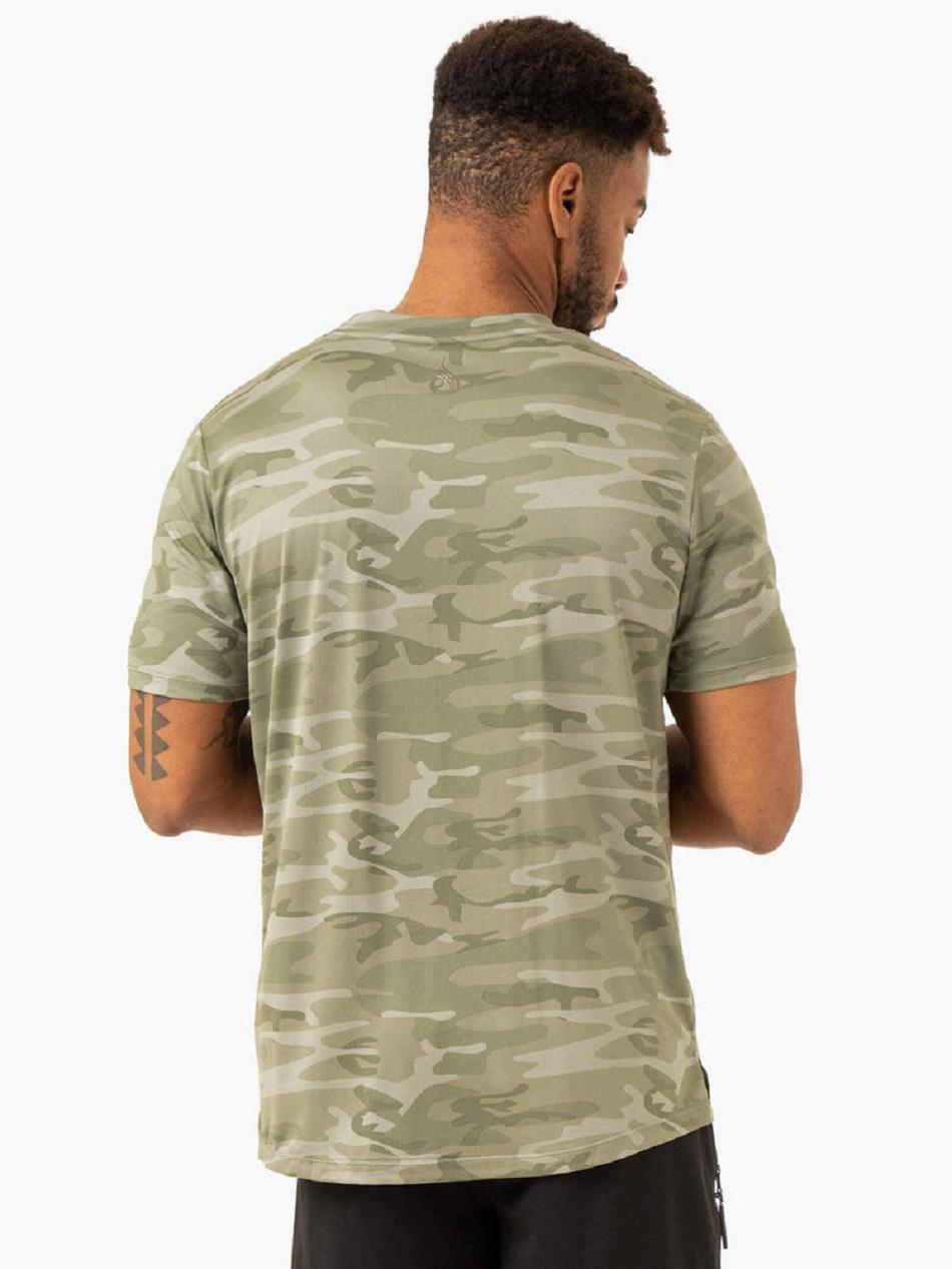 Olive / Green / Camo Men's Ryderwear Overdrive T-Shirt Top | 65Y9220567