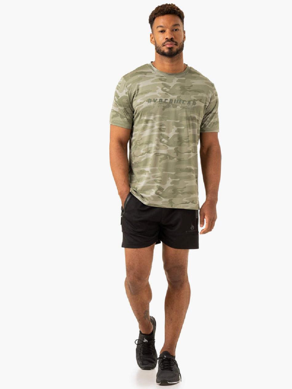 Olive / Green / Camo Men's Ryderwear Overdrive T-Shirt Top | 65Y9220567