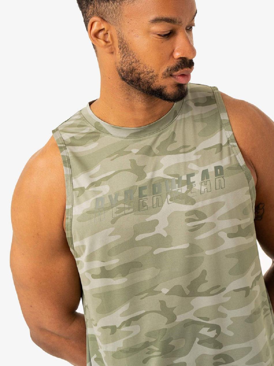 Olive / Green / Camo Men's Ryderwear Overdrive Tanks | FG50995