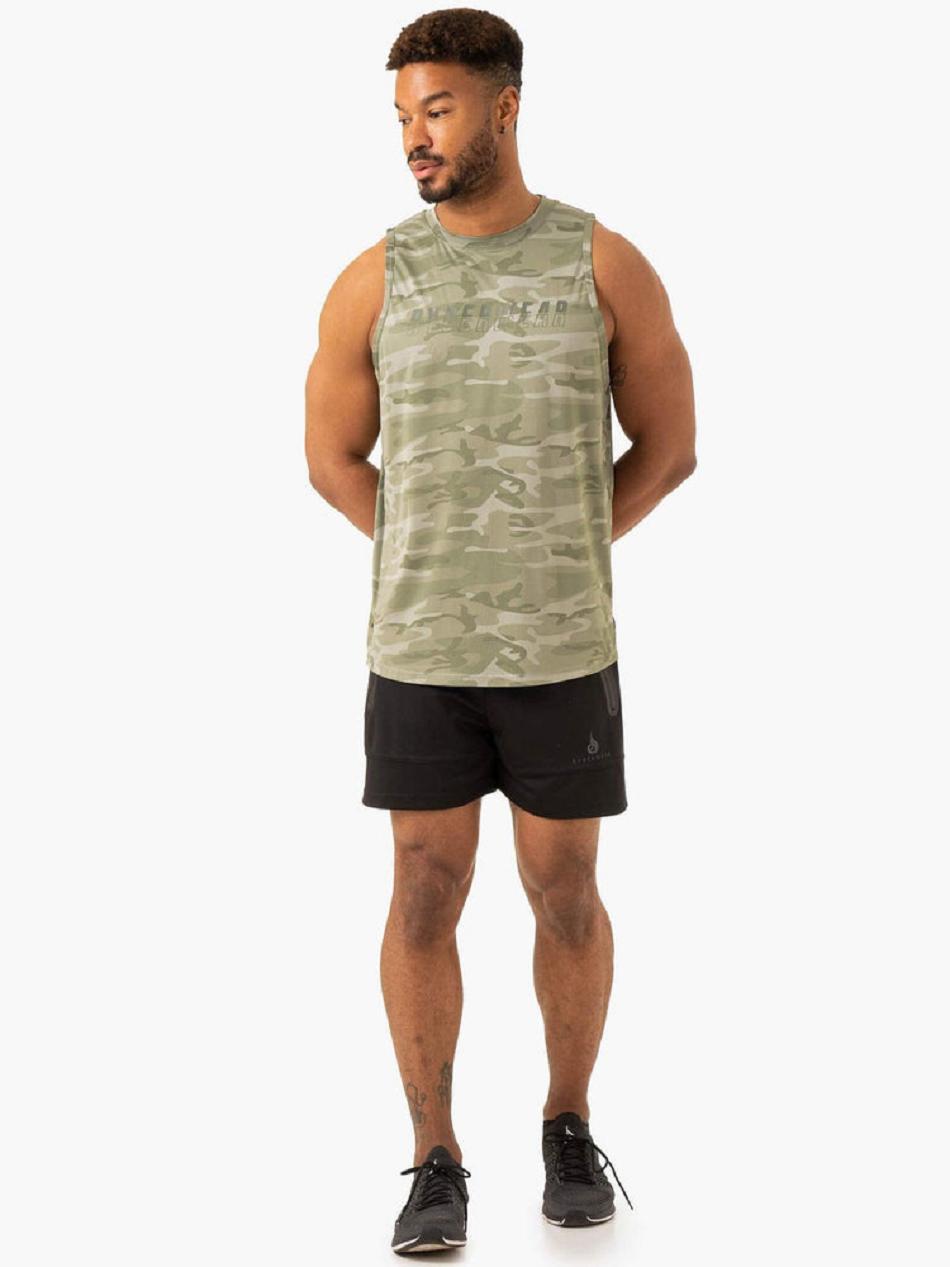 Olive / Green / Camo Men's Ryderwear Overdrive Tanks | FG50995