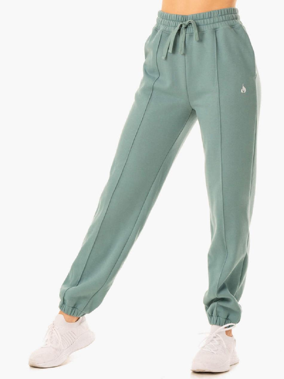 Olive / Green Women\'s Ryderwear Revival High Waisted Track Pants | REH78597