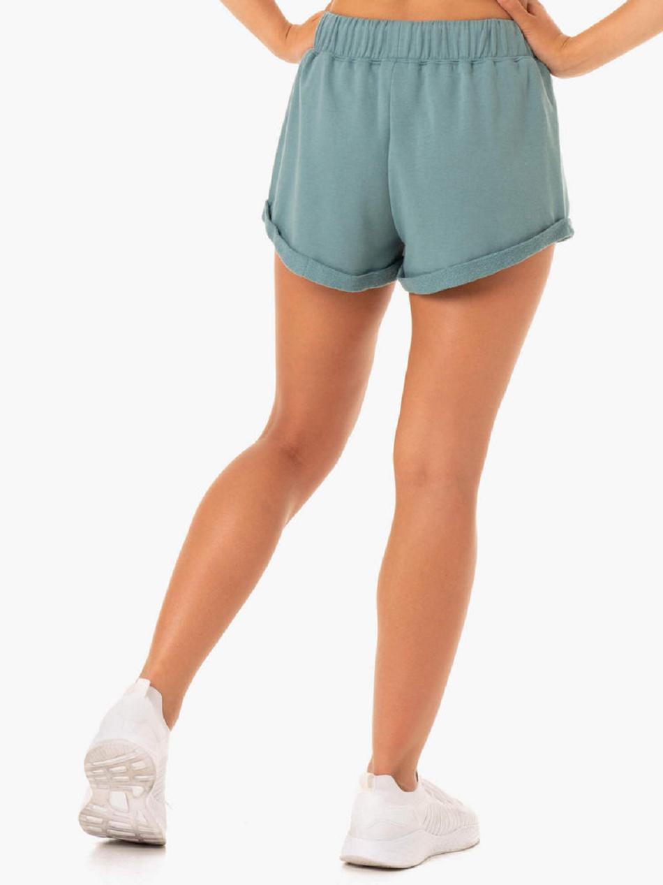 Olive Women's Ryderwear Off Duty Fleece Shorts | 111IV21168