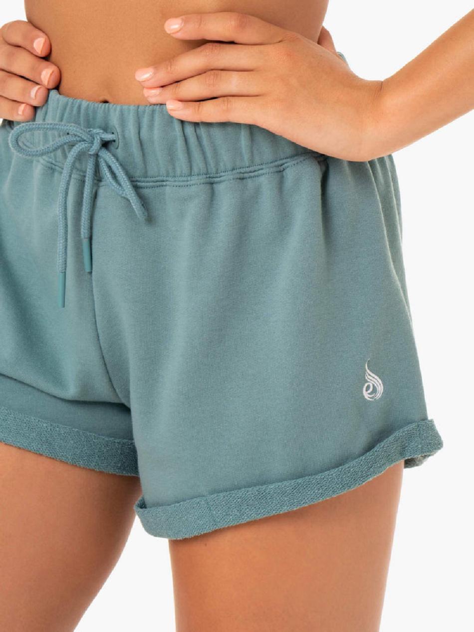 Olive Women's Ryderwear Off Duty Fleece Shorts | 111IV21168