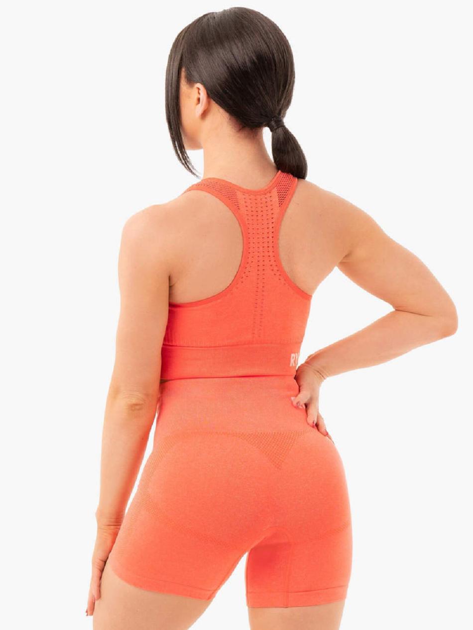 Orange Women's Ryderwear Seamless Staples Sports Bras | V8F92297