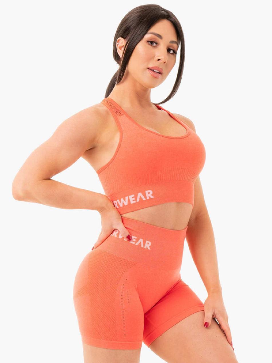 Orange Women's Ryderwear Seamless Staples Sports Bras | V8F92297