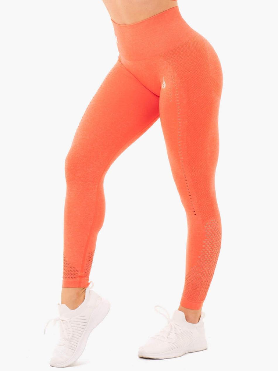 Orange Women's Ryderwear Staples Leggings Seamless | NG4230617