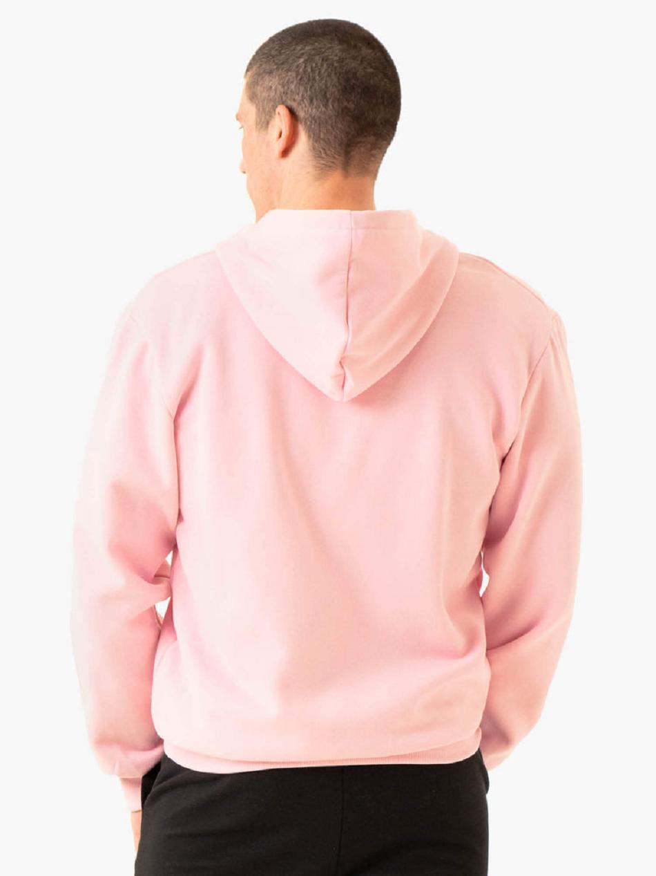 Pink Men's Ryderwear Essential Zip Up Hoodie | 94KR27830