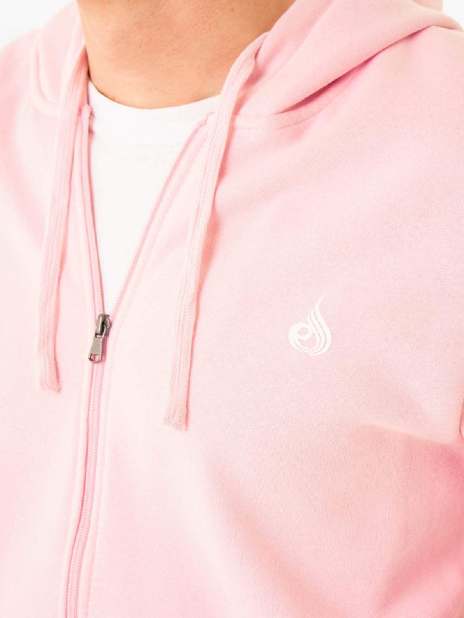 Pink Men's Ryderwear Essential Zip Up Hoodie | 94KR27830