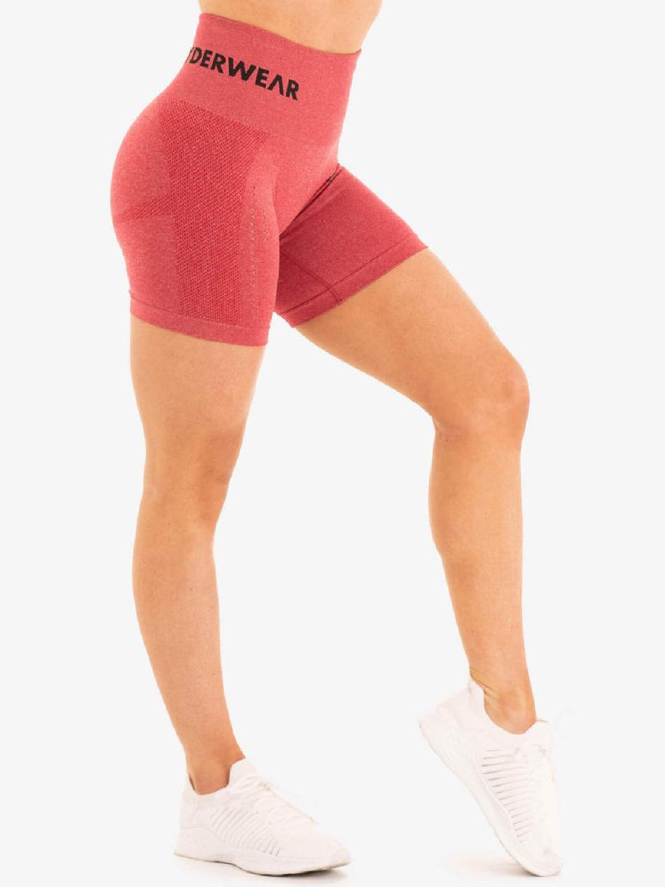 Pink / Red Women's Ryderwear Seamless Staples Shorts | G5B17538