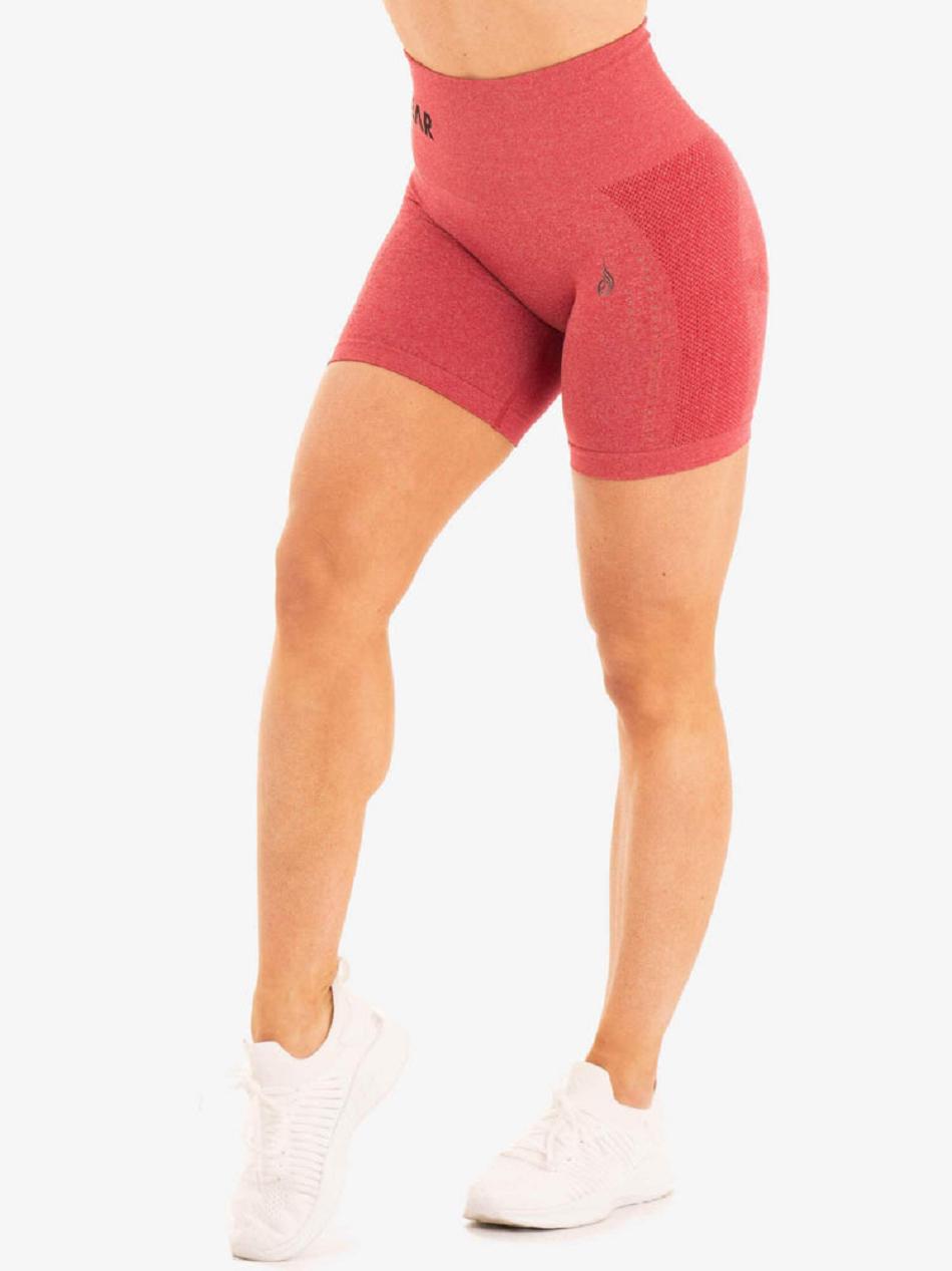 Pink / Red Women\'s Ryderwear Seamless Staples Shorts | G5B17538