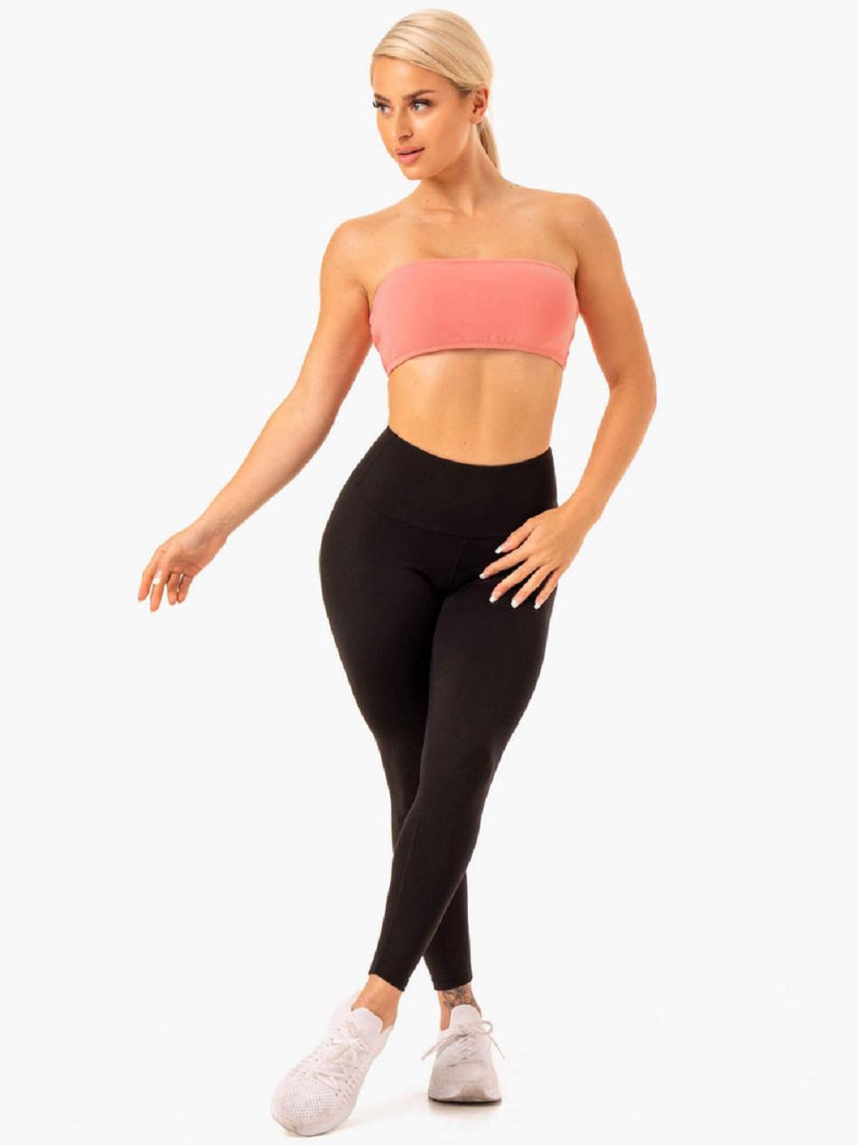 Pink Women's Ryderwear Bandeau Sports Bras | MNG54042