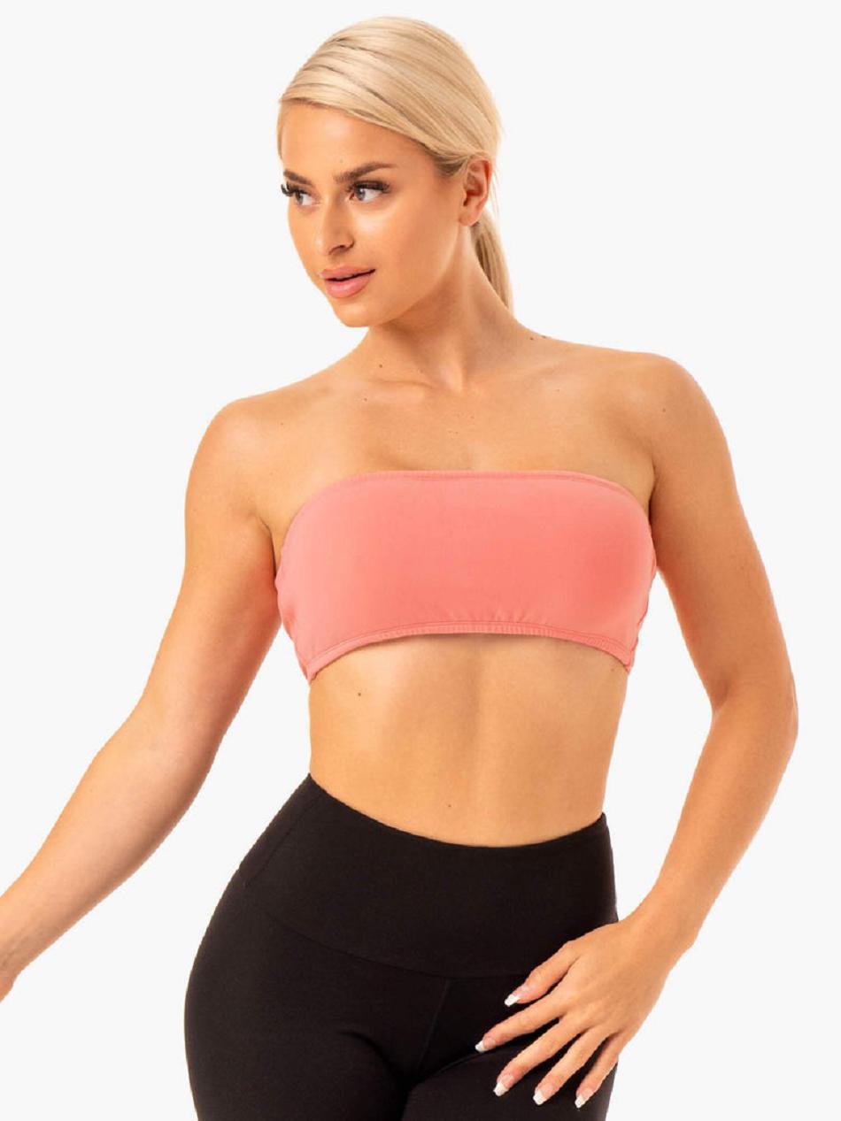 Pink Women\'s Ryderwear Bandeau Sports Bras | MNG54042