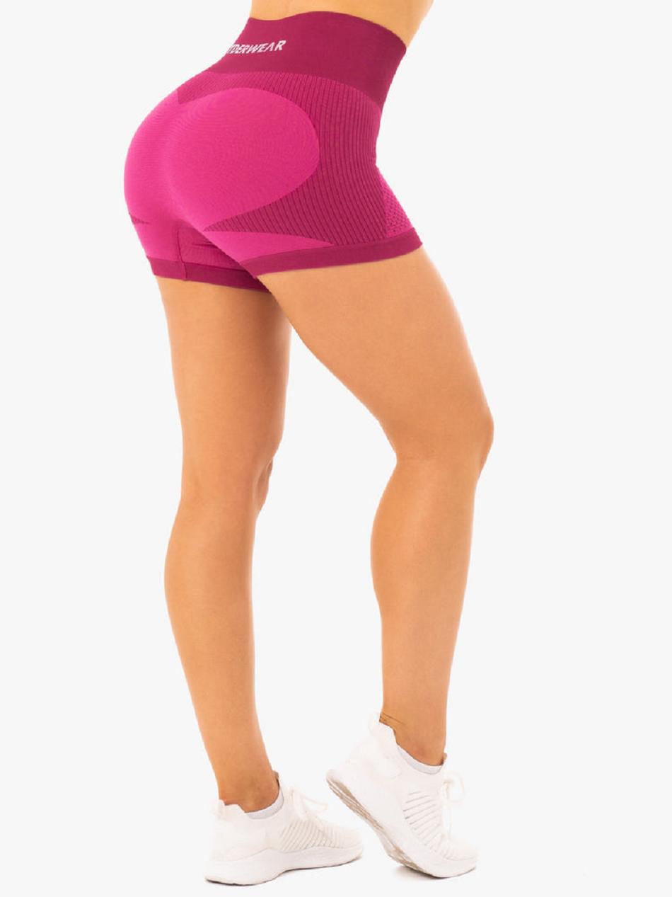 Pink Women's Ryderwear Electra Seamless Shorts | 6D4689887