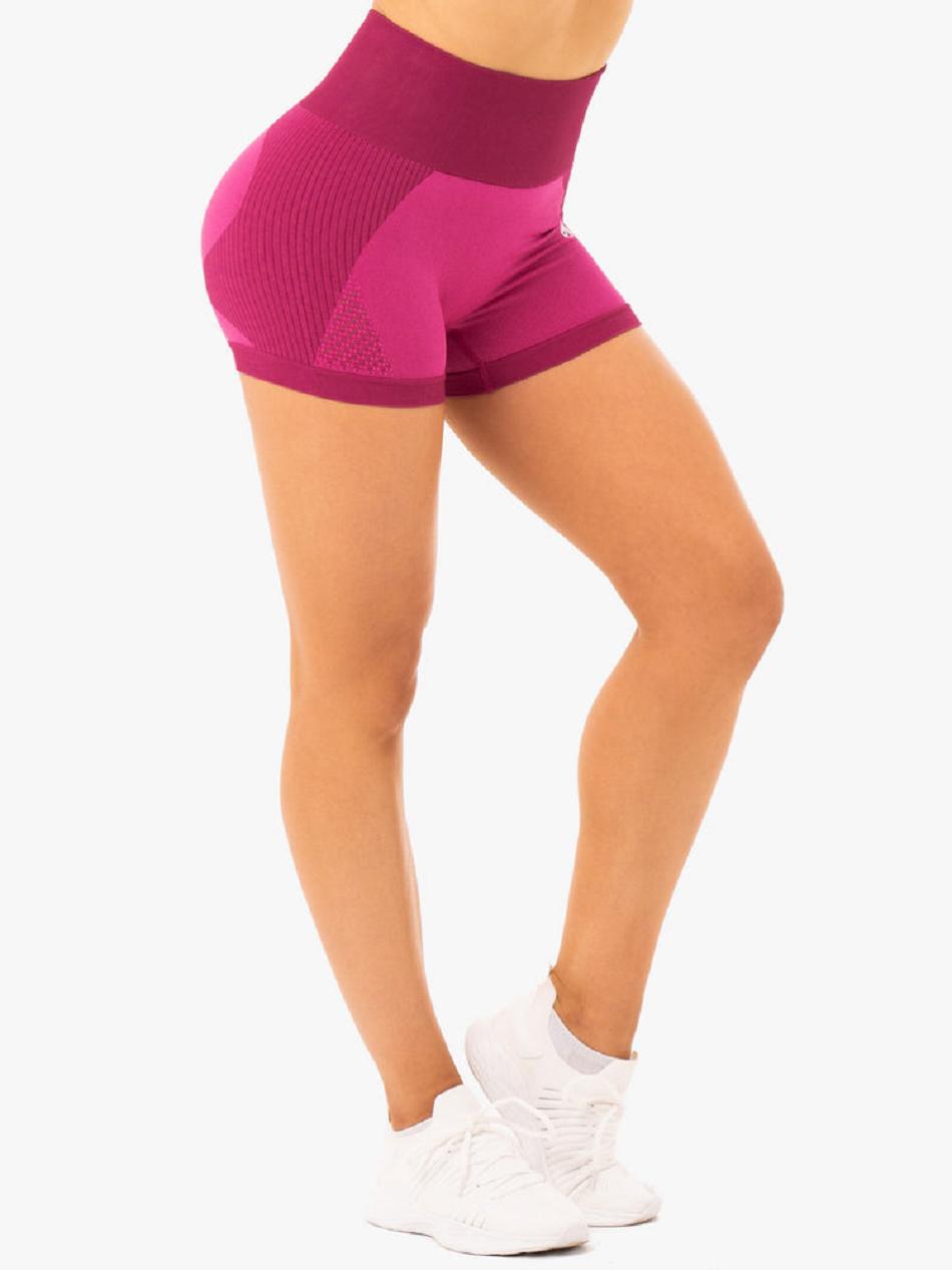 Pink Women's Ryderwear Electra Seamless Shorts | 6D4689887