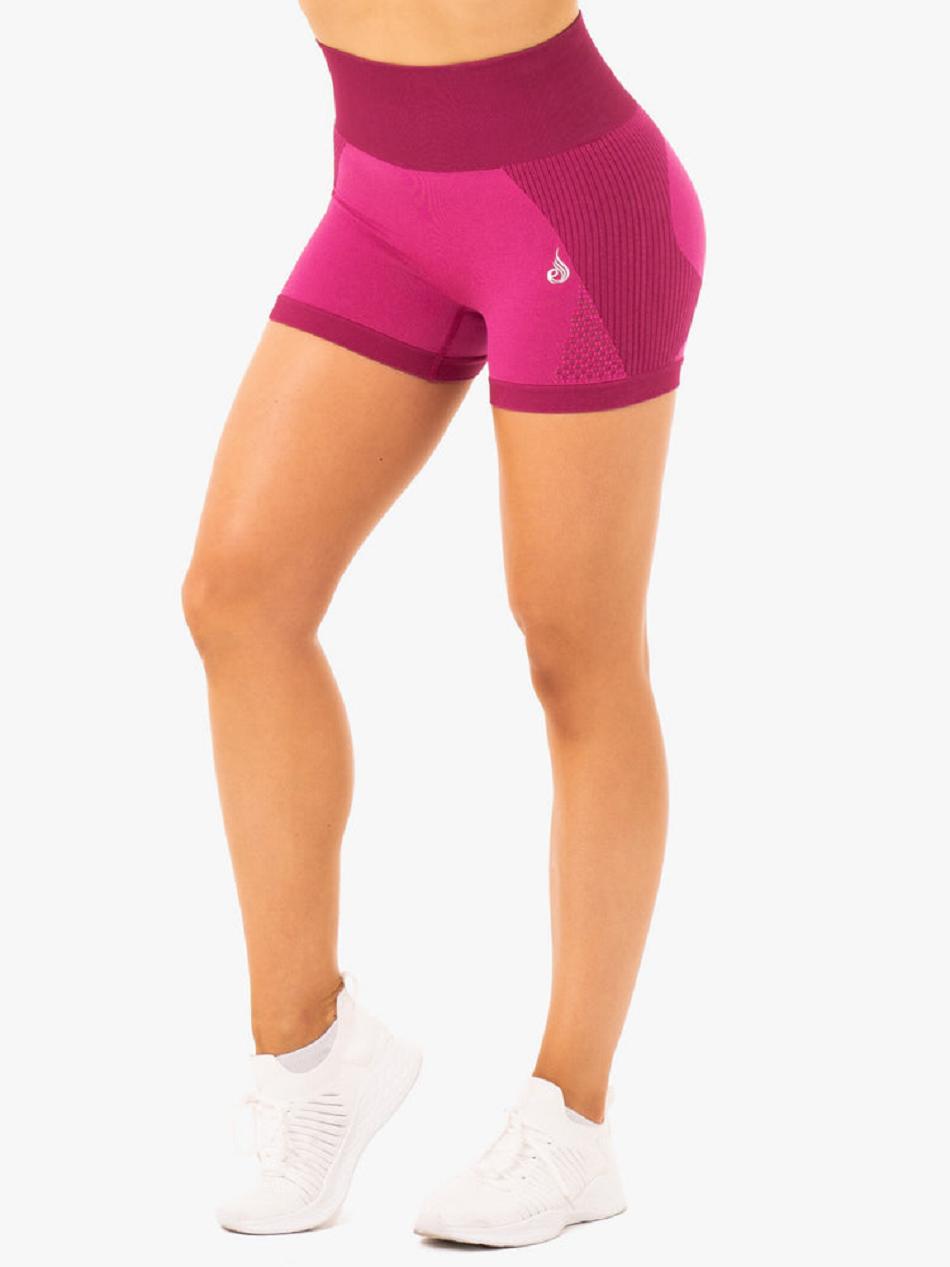 Pink Women\'s Ryderwear Electra Seamless Shorts | 6D4689887