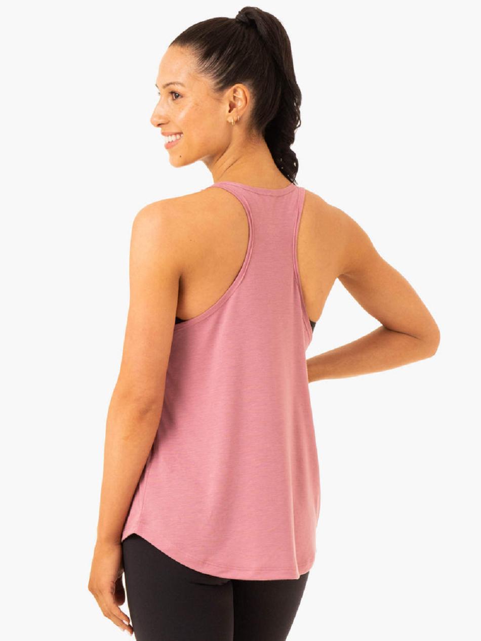 Pink Women's Ryderwear Elevate Singlet Tanks | 65FE93631