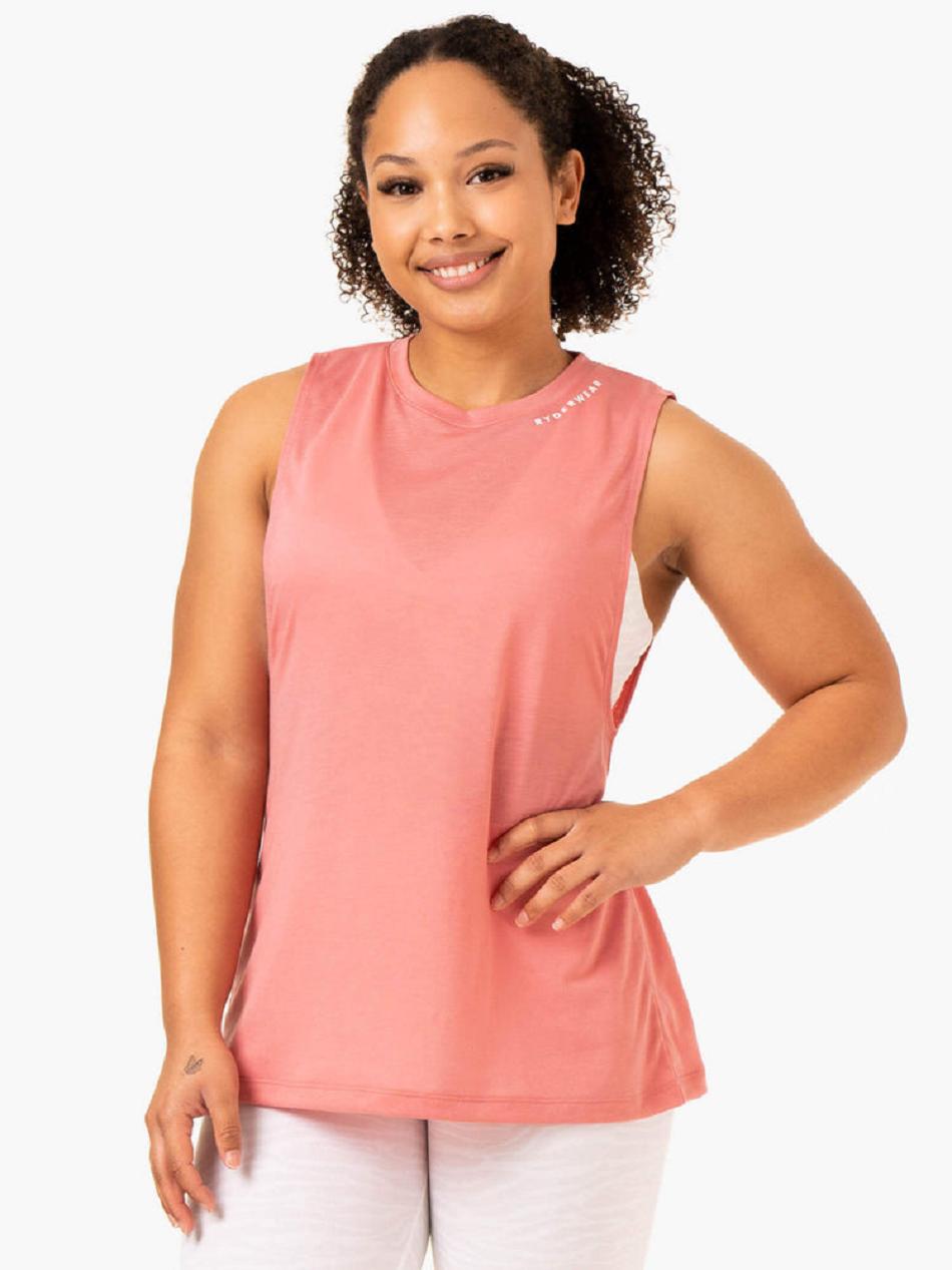 Pink Women's Ryderwear Emerge Training Tanks | 6Y6977767