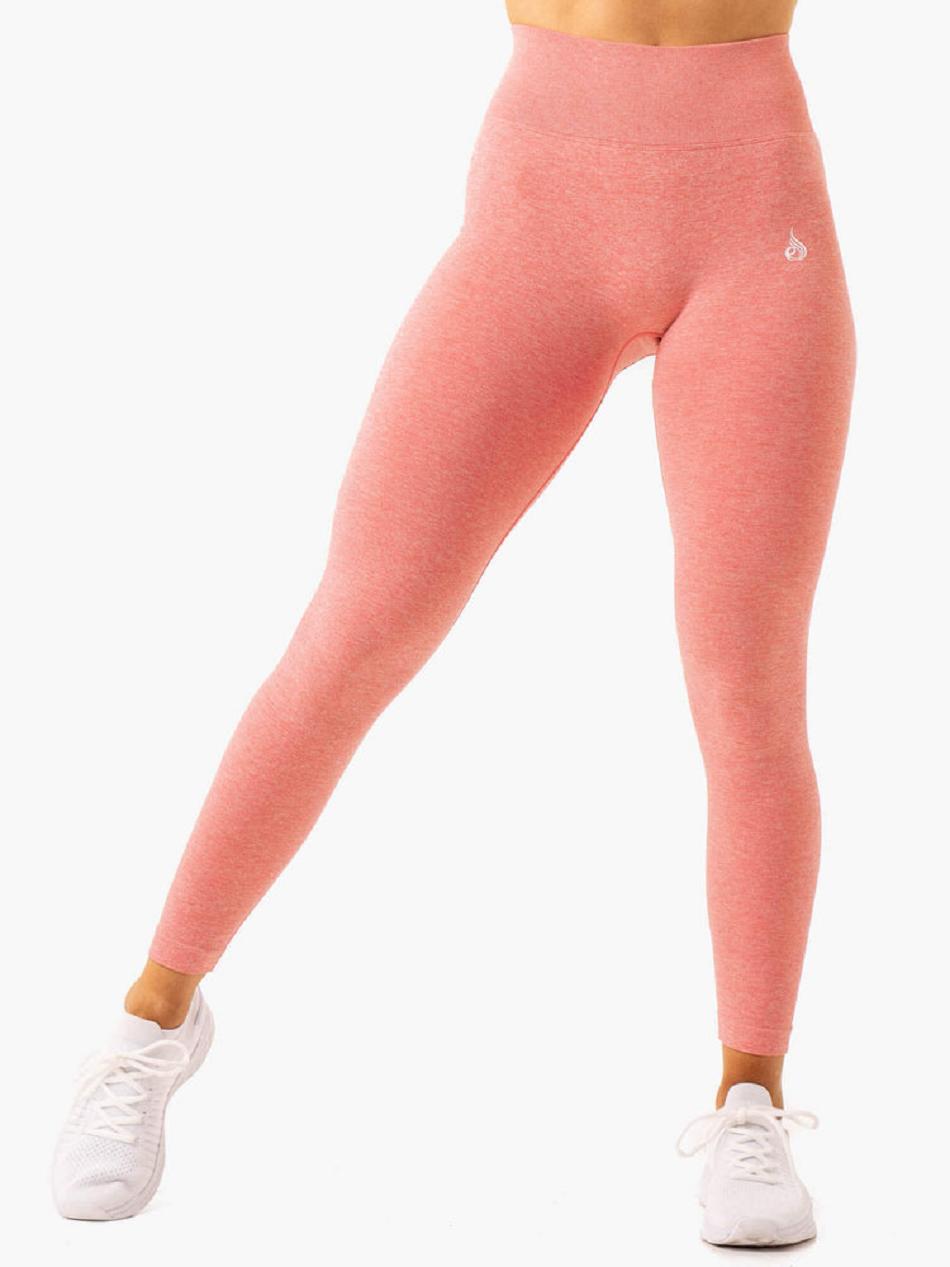 Pink Women's Ryderwear Essential Leggings Seamless | OKT41124