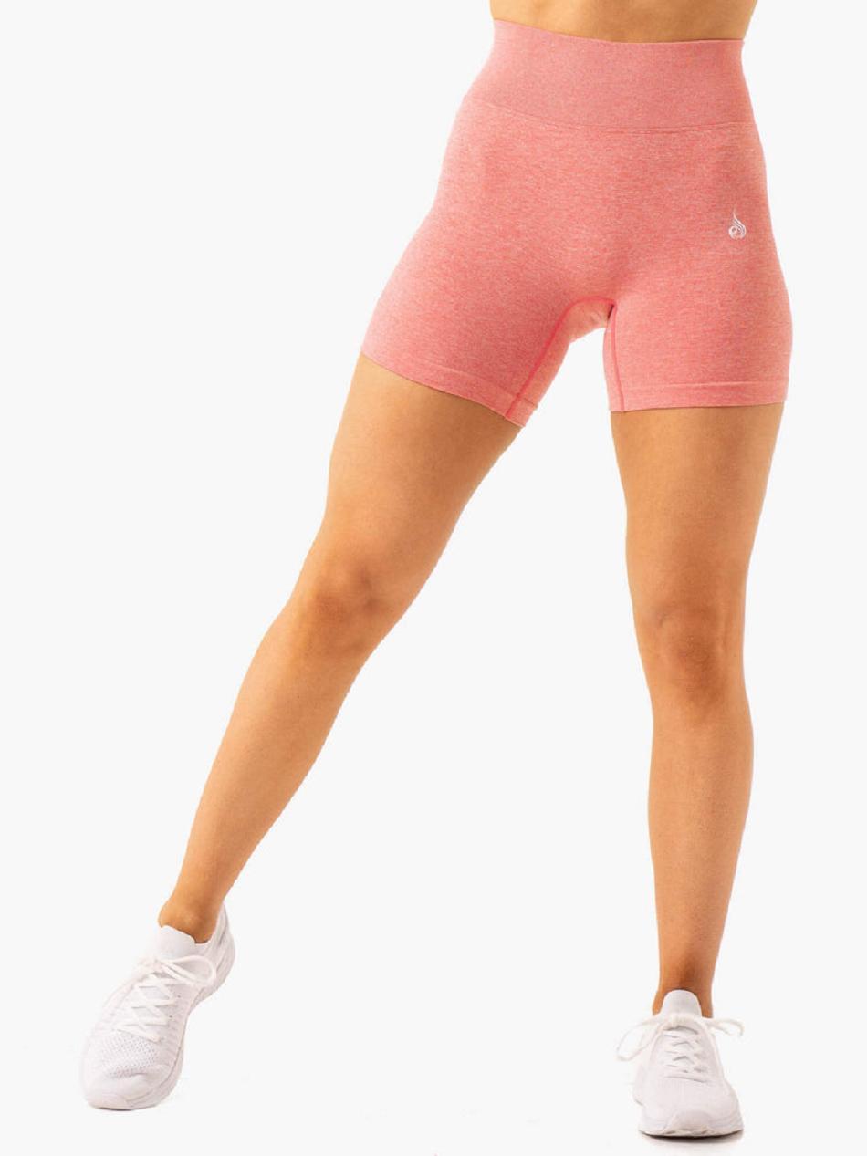 Pink Women's Ryderwear Essential Seamless Shorts | OKT91371