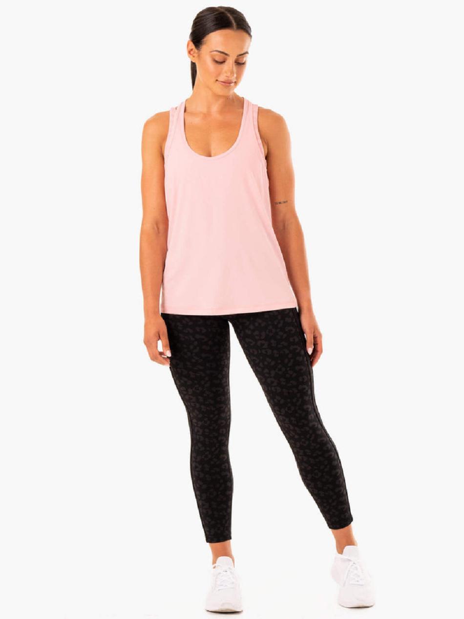 Pink Women's Ryderwear Evolution Racer Back Tank Top | 114Y62503