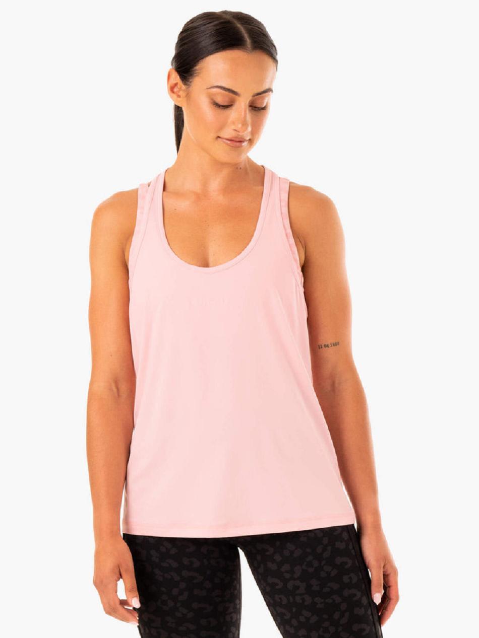 Pink Women\'s Ryderwear Evolution Racer Back Tank Top | 114Y62503