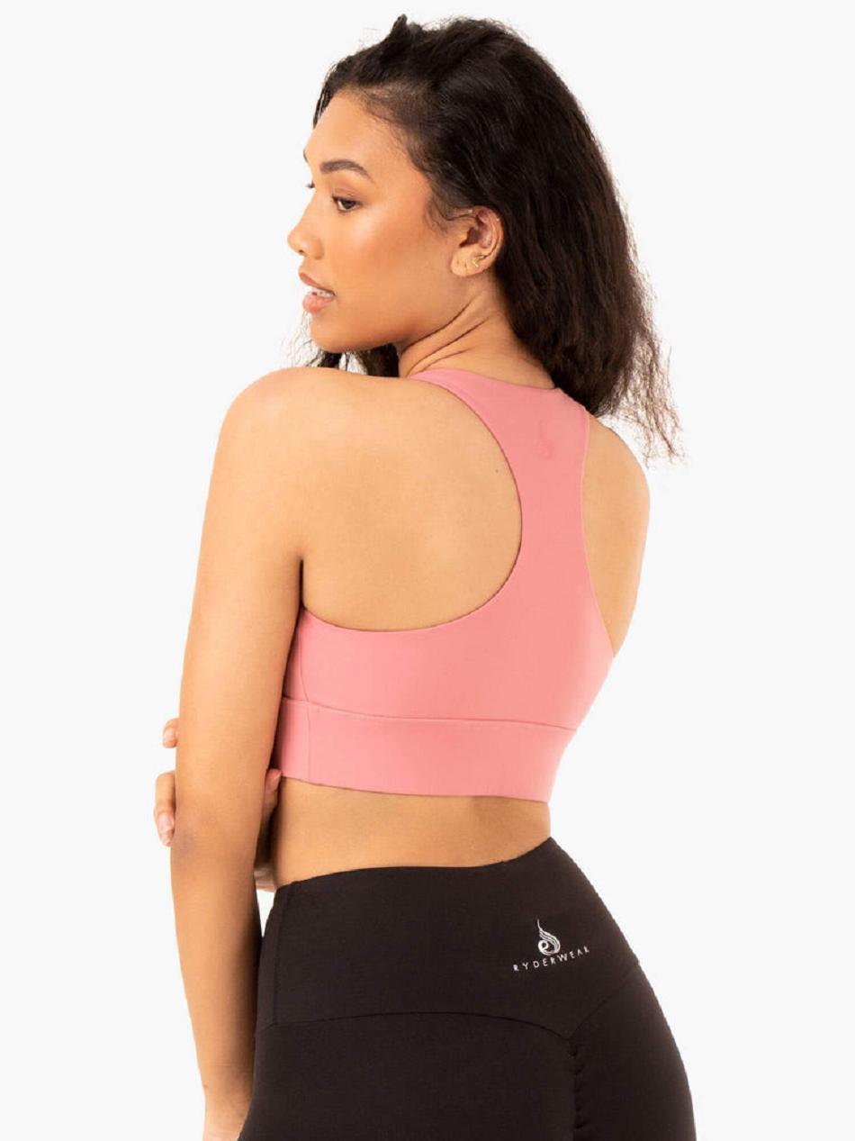 Pink Women's Ryderwear Focus Contour Sports Bras | 92S99740