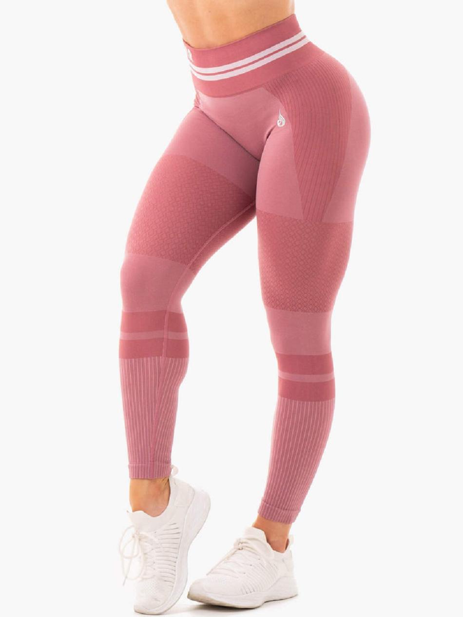 Pink Women\'s Ryderwear Freestyle High Waisted Leggings Seamless | 44RW69318