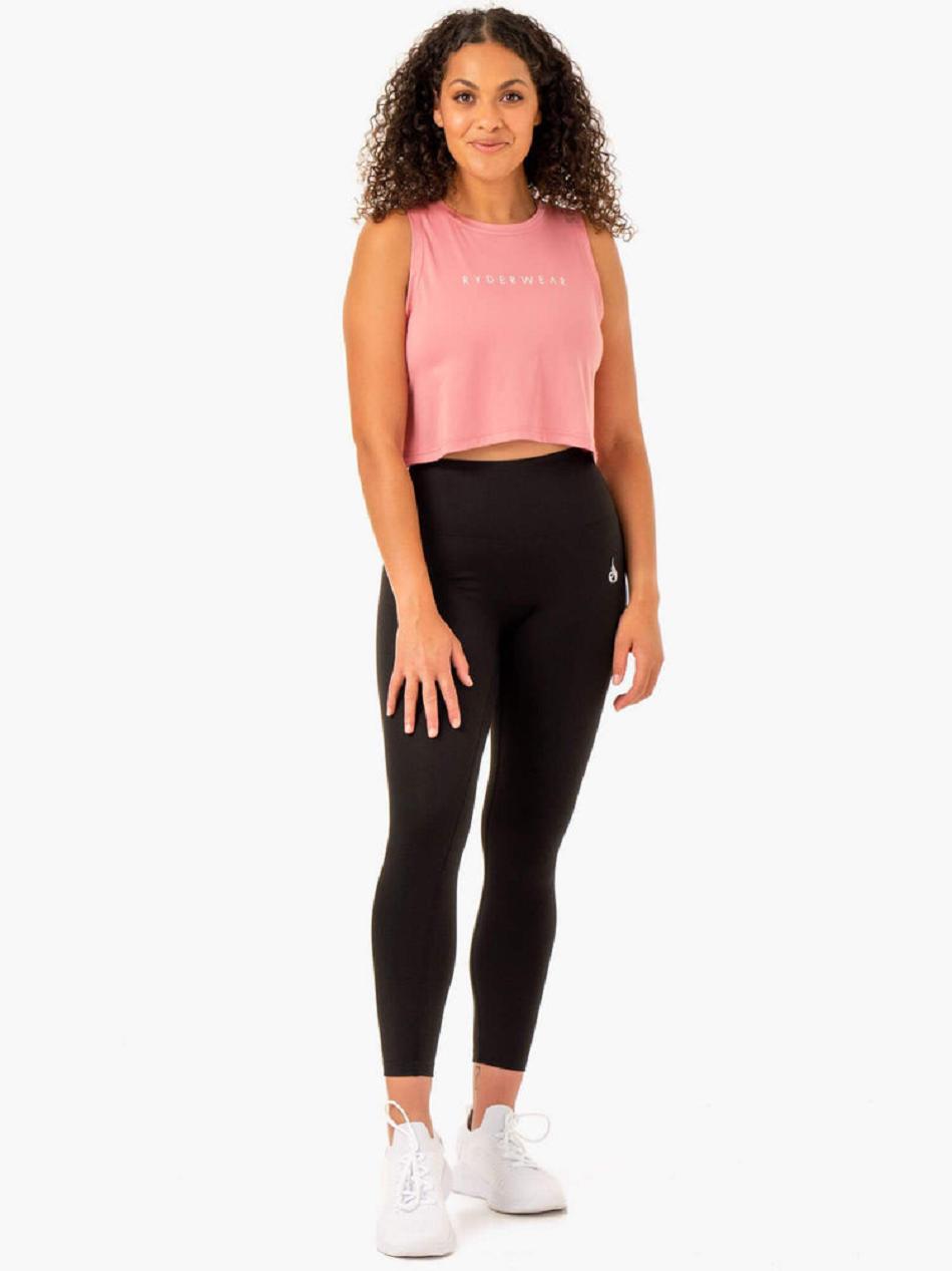 Pink Women's Ryderwear Hybrid Muscle Tank Top | 64SB38377