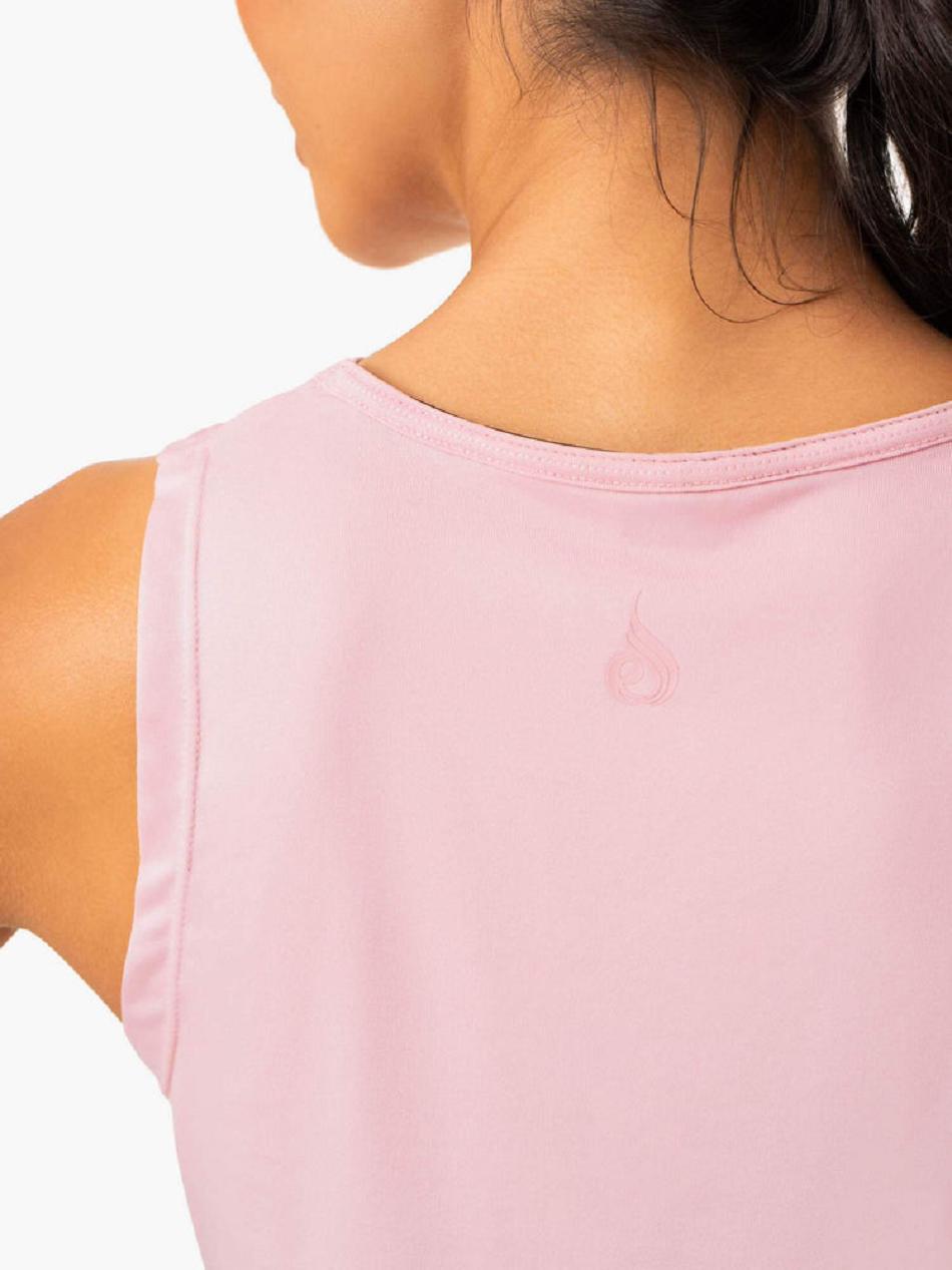 Pink Women's Ryderwear Hybrid Muscle Tank Top | 65YR11558