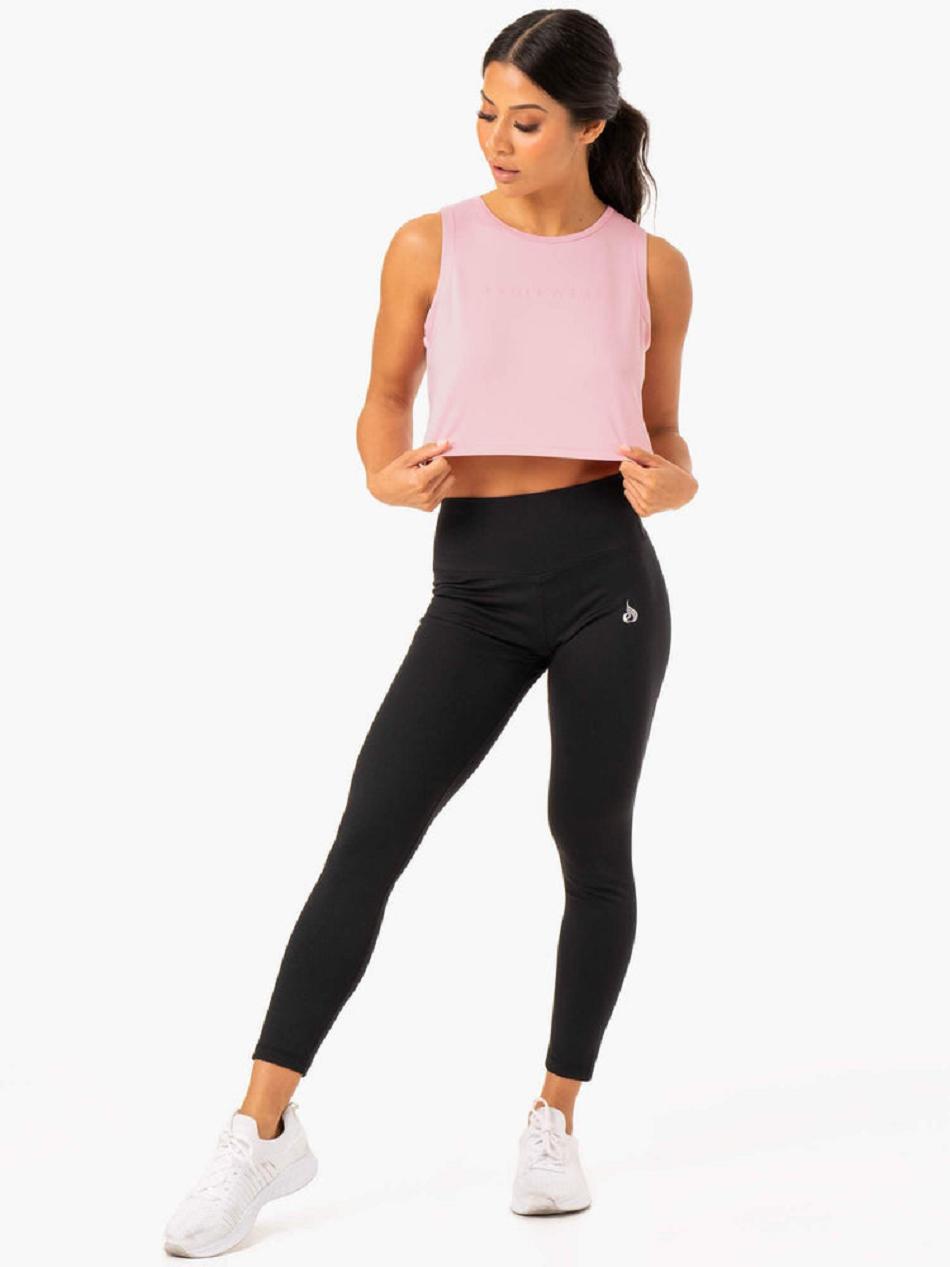 Pink Women's Ryderwear Hybrid Muscle Tanks | TNTY70980